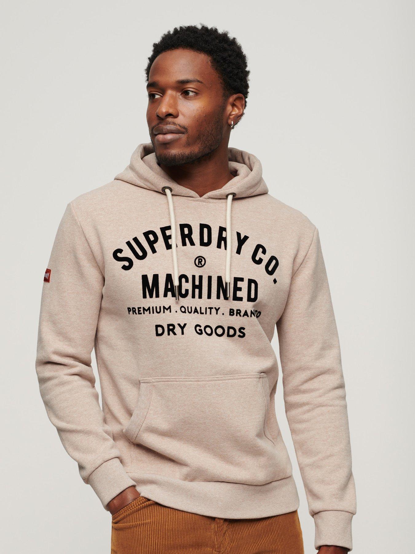 Superdry Organic Cotton Vintage Logo Hoodie - Light Grey