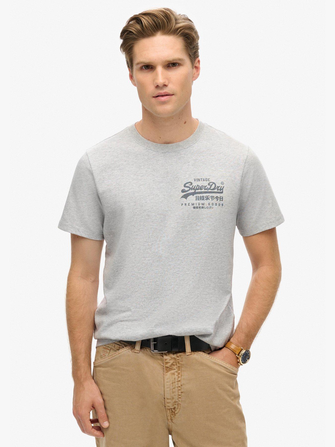 undefined Superdry Vintage Logo Heritage Chest T-shirt - Light Grey