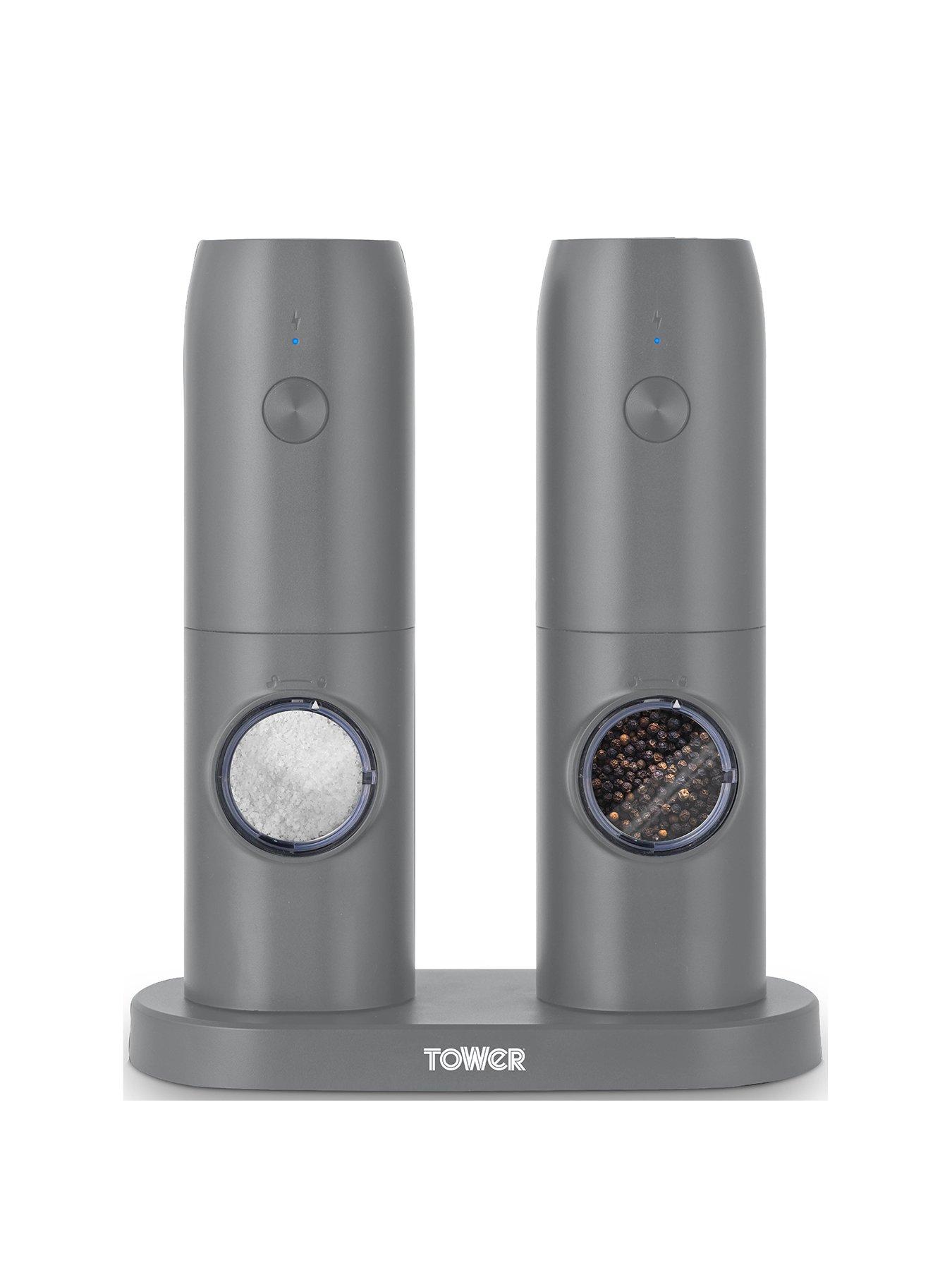 undefined Rechargeable Salt and Pepper Mills in Grey