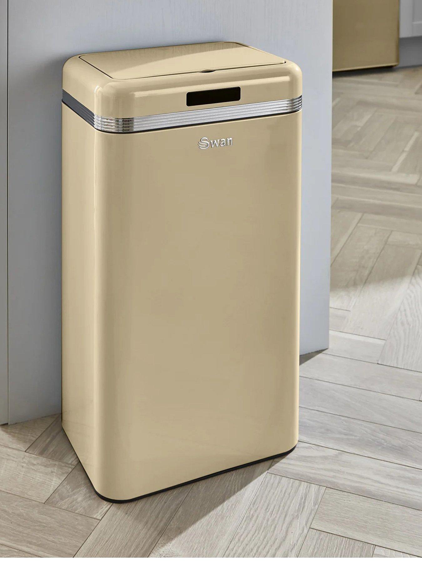 Image 1 of 4 of Swan Retro 45-Litre Sensor Bin in Cream