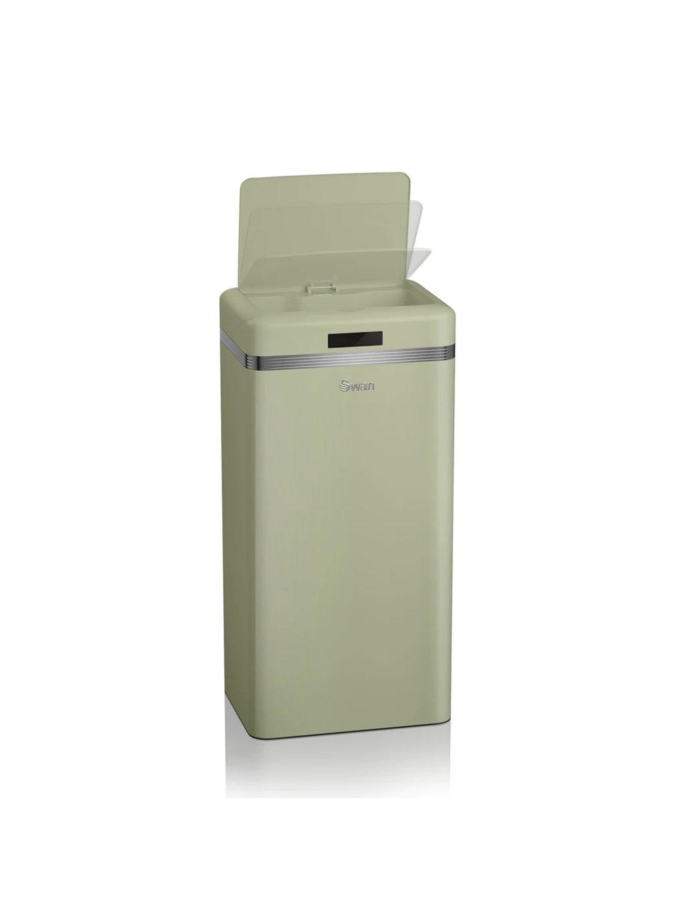 Image 2 of 4 of Swan Retro 45l Square Sensor Bin - Green