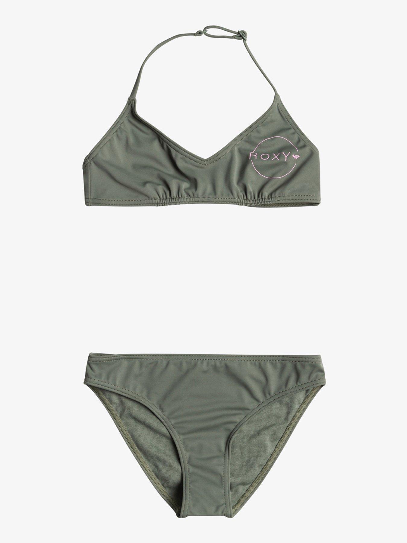 Roxy Girls Chlorine Resistant Two Piece Swimsuit - Green | Very Ireland