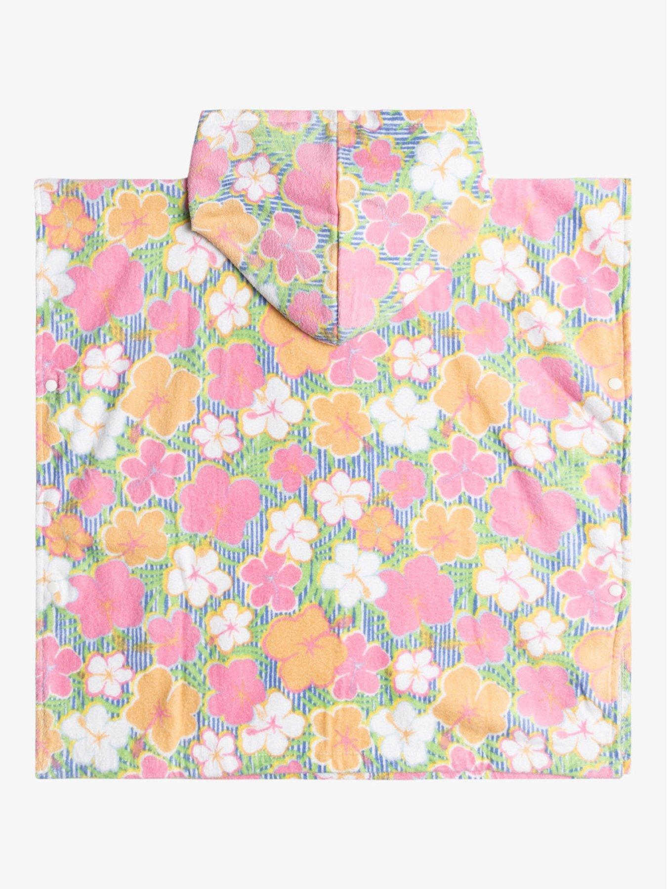 roxy-girls-printed-poncho-towel-pinkstillFront