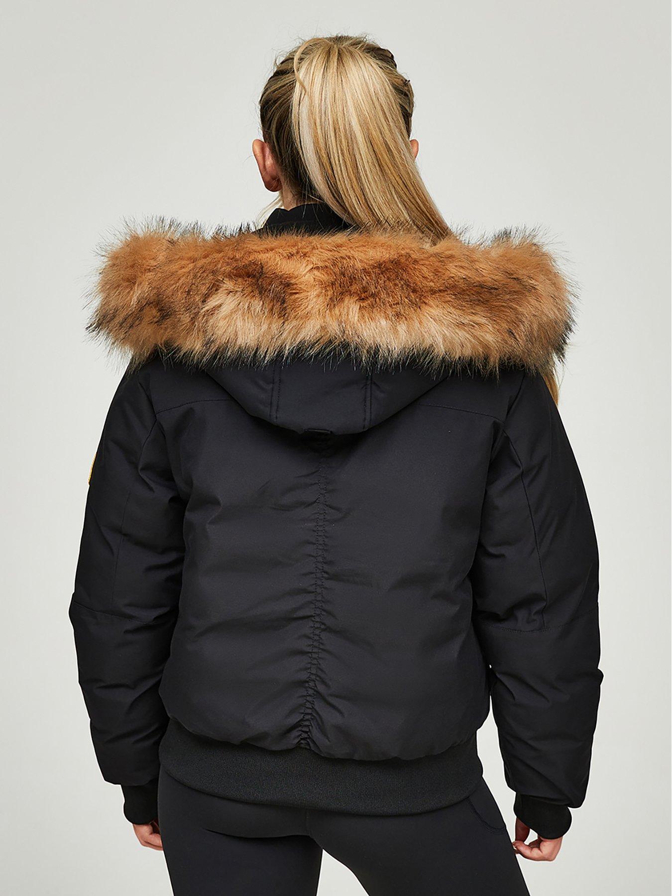 zavetti-canada-olivia-hooded-bomber-jacket-blackstillFront