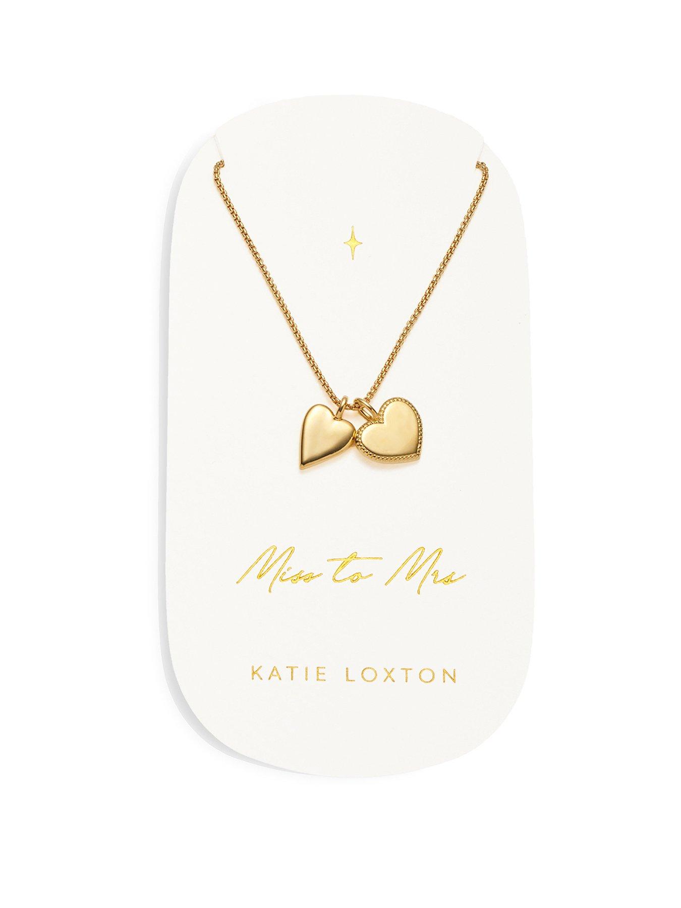 Katie Loxton Miss to Mrs Waterproof Gold Bridal Charm Necklace