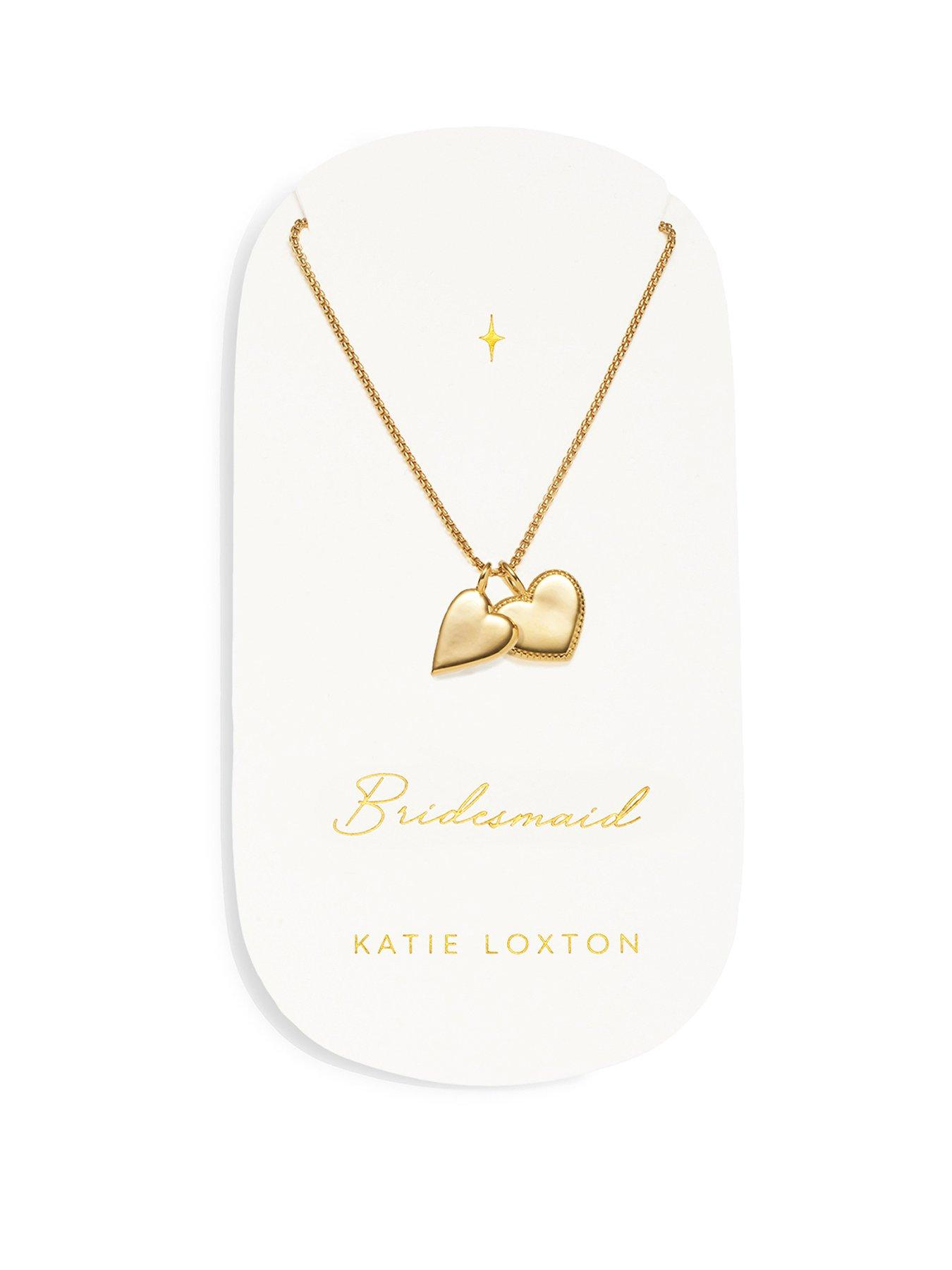 katie-loxton-bridesmaid-waterproof-gold-bridal-charm-necklace