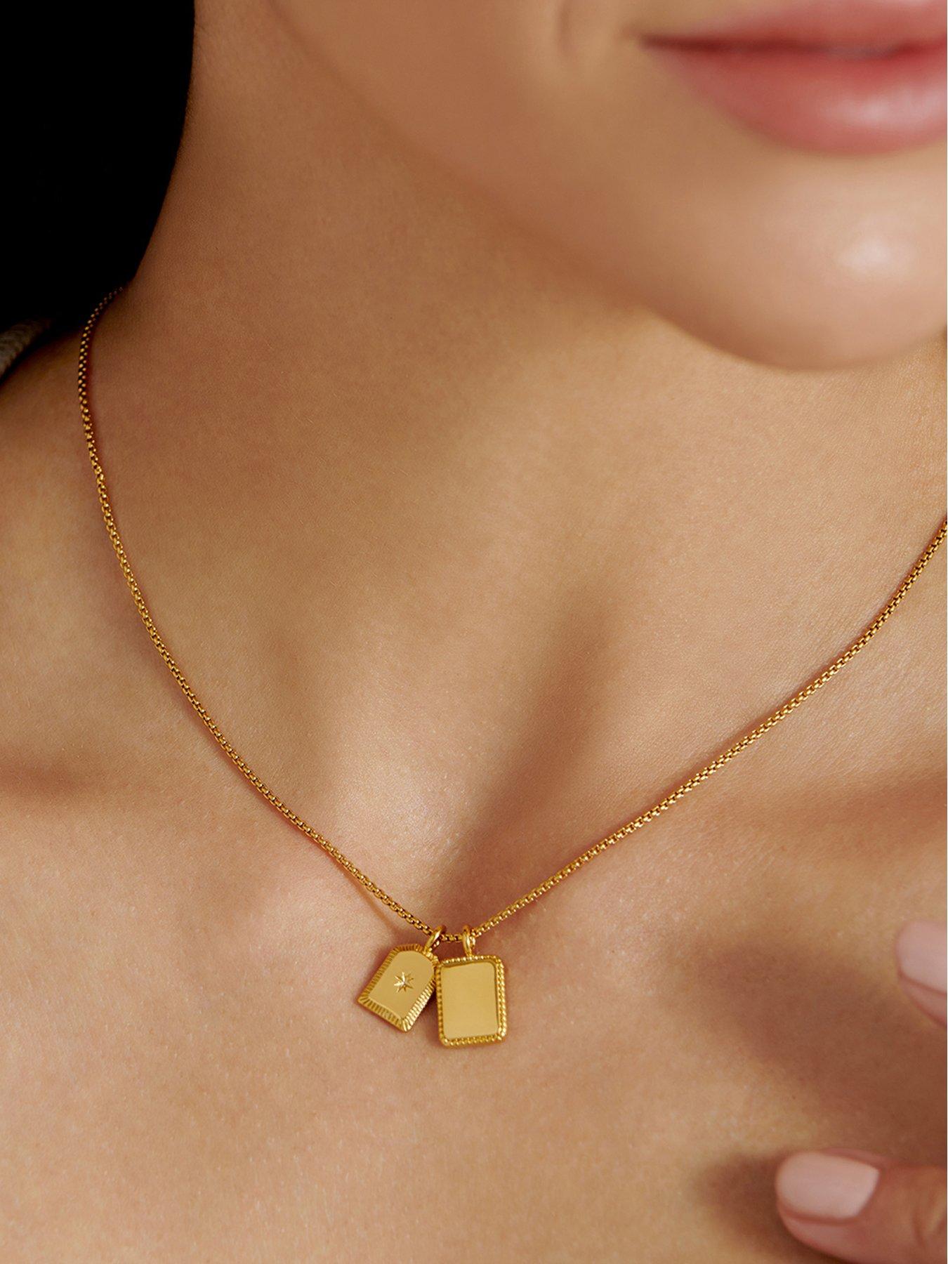 katie-loxton-treasured-friend-waterproof-gold-charm-necklacestillFront