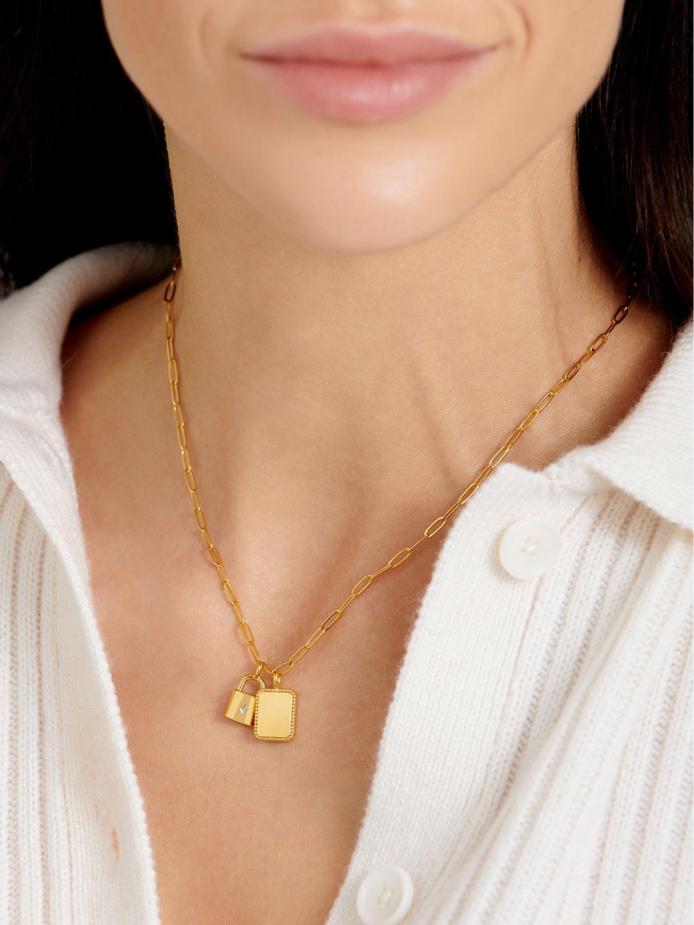 katie-loxton-inner-strength-waterproof-gold-charm-necklacestillFront