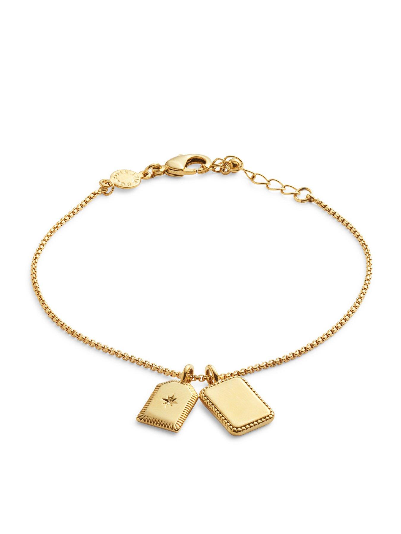 katie-loxton-treasured-friend-waterproof-gold-charm-braceletback