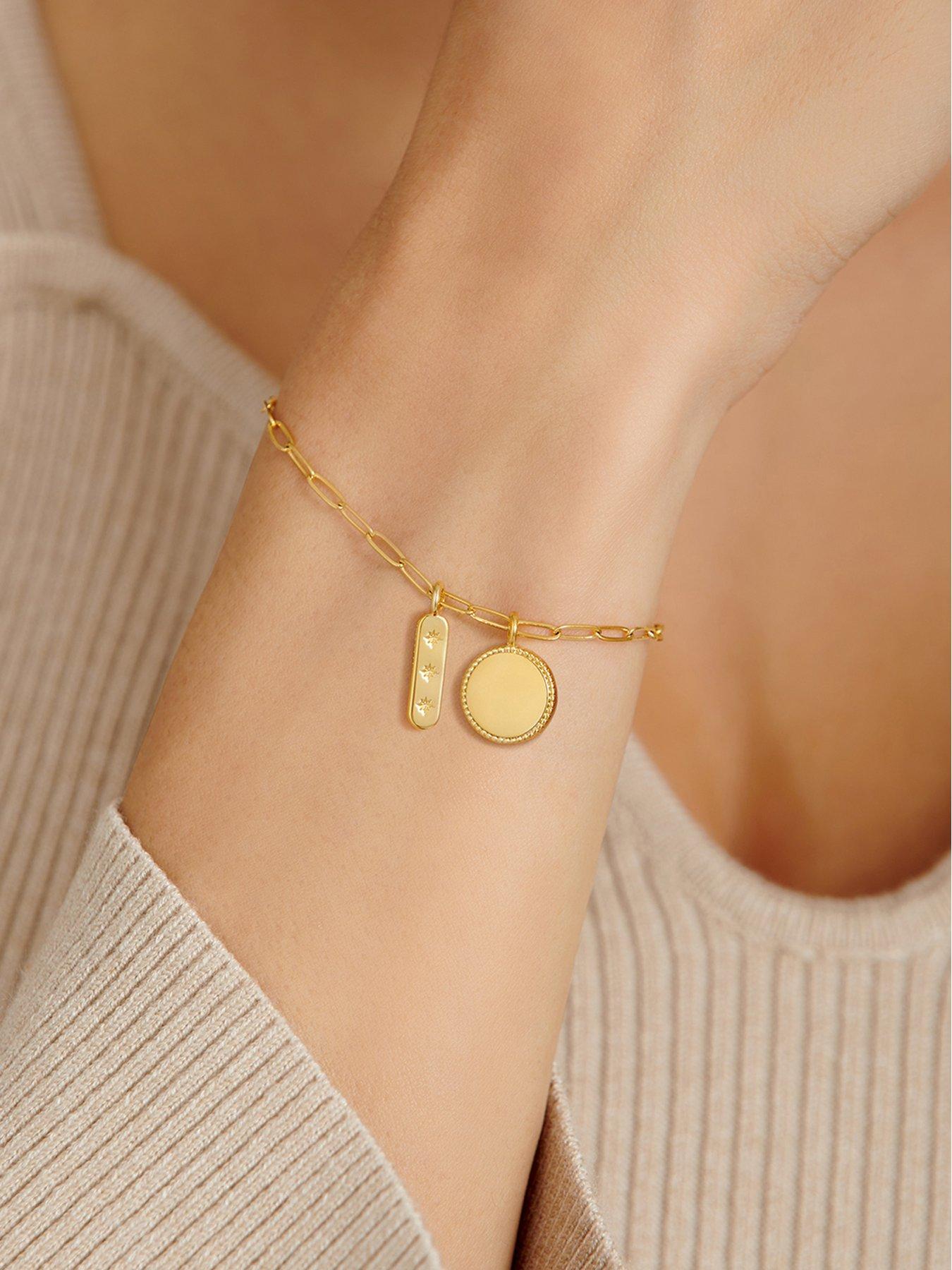 katie-loxton-dreamer-waterproof-gold-charm-braceletstillFront