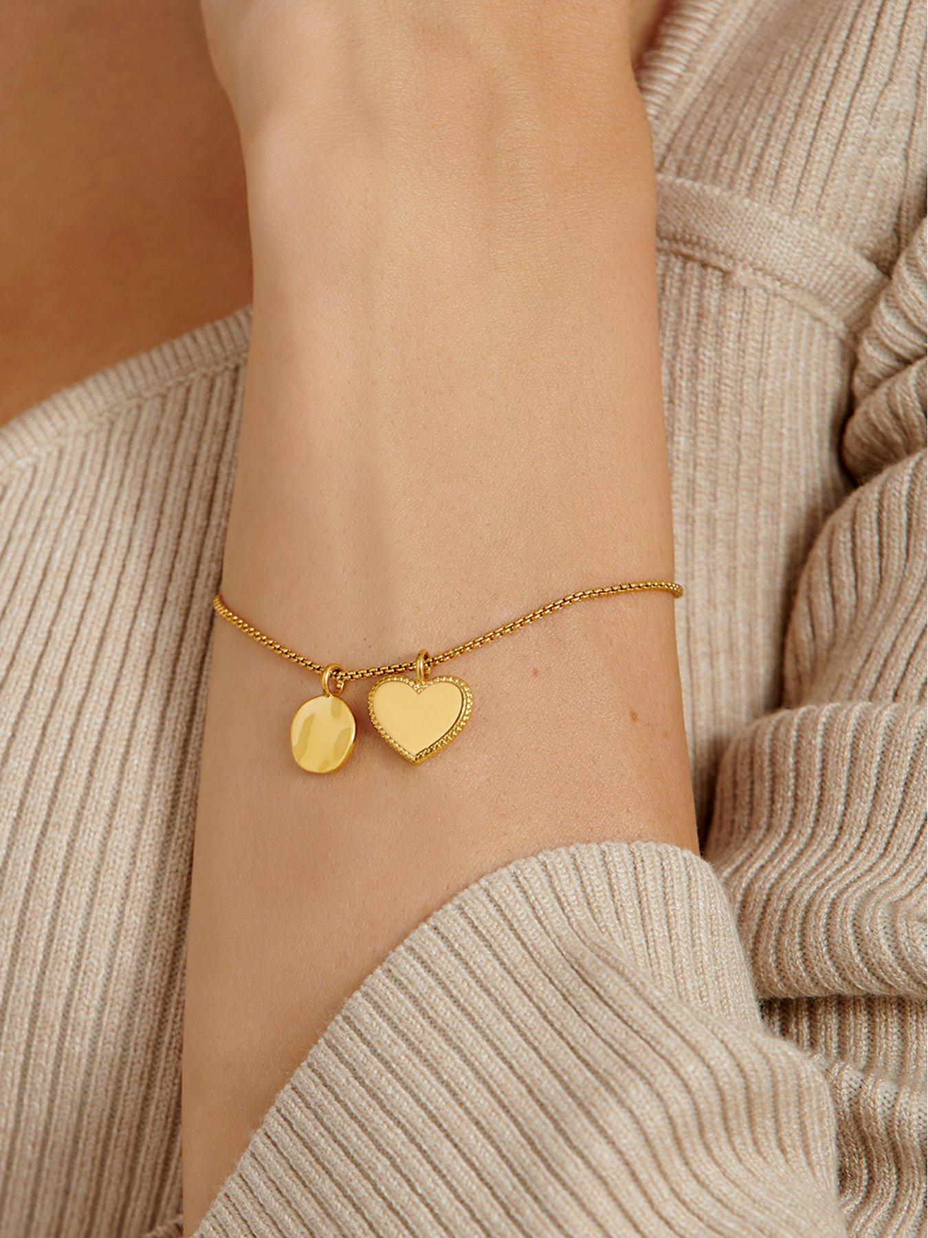 katie-loxton-happy-birthday-waterproof-gold-charm-braceletstillFront