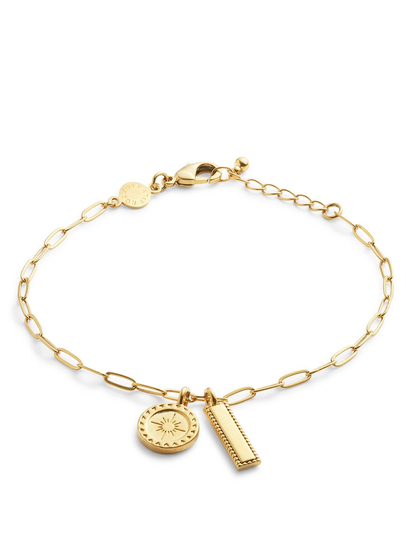 katie-loxton-collect-adventures-waterproof-gold-charm-braceletback