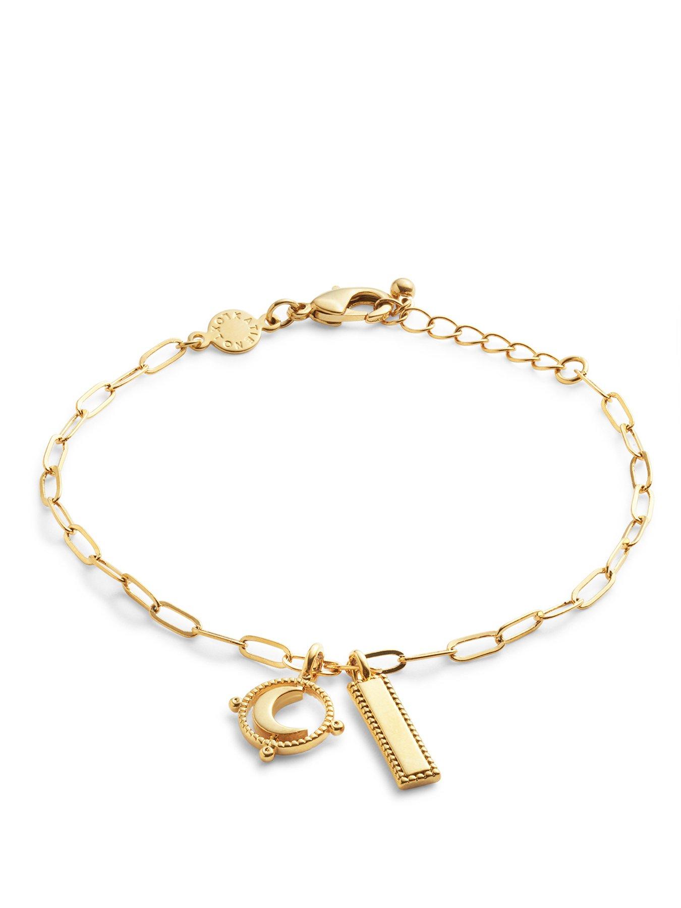 katie-loxton-to-the-moon-and-back-waterproof-gold-charm-braceletback