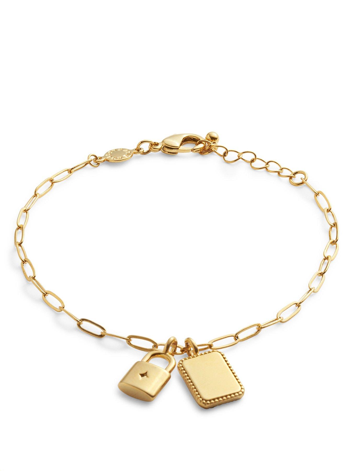 katie-loxton-inner-strength-waterproof-gold-charm-braceletback