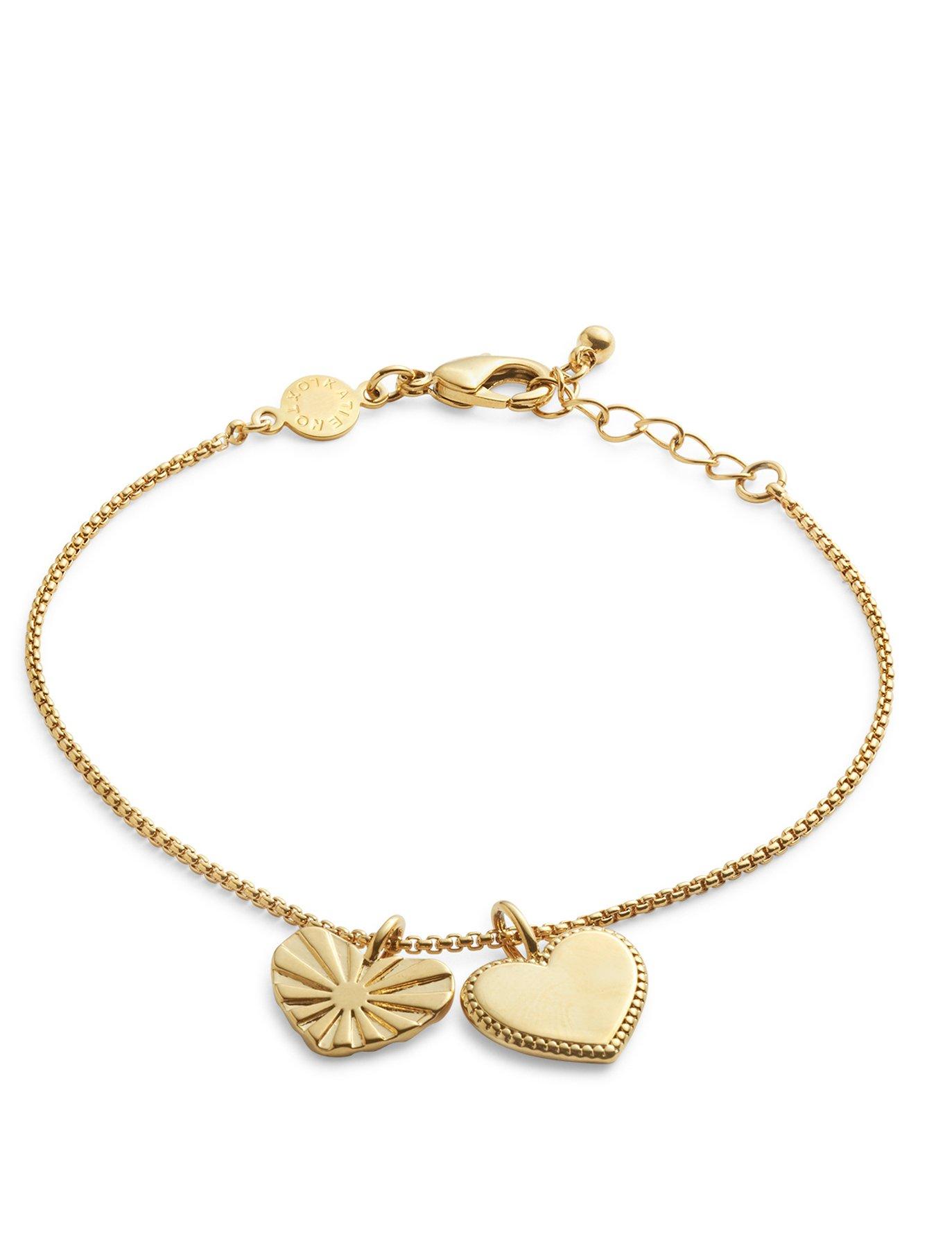 katie-loxton-love-above-all-waterproof-gold-charm-braceletback