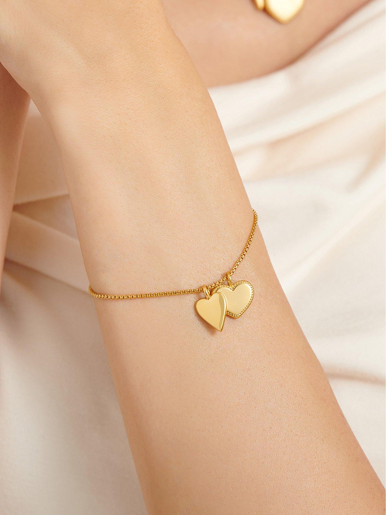 katie-loxton-miss-to-mrs-waterproof-gold-bridal-charm-braceletstillFront