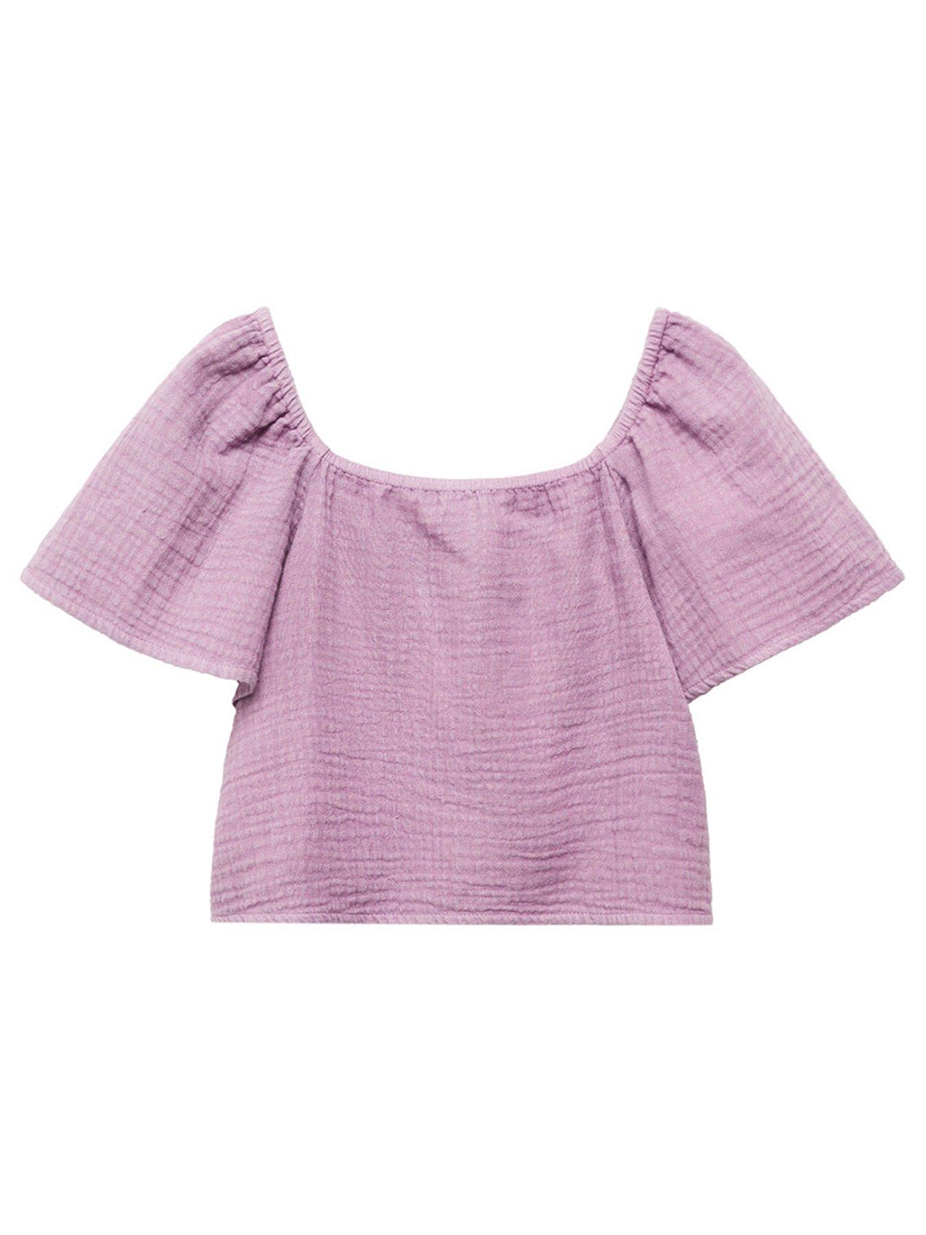 mango-girls-cheesecloth-blouse-purple