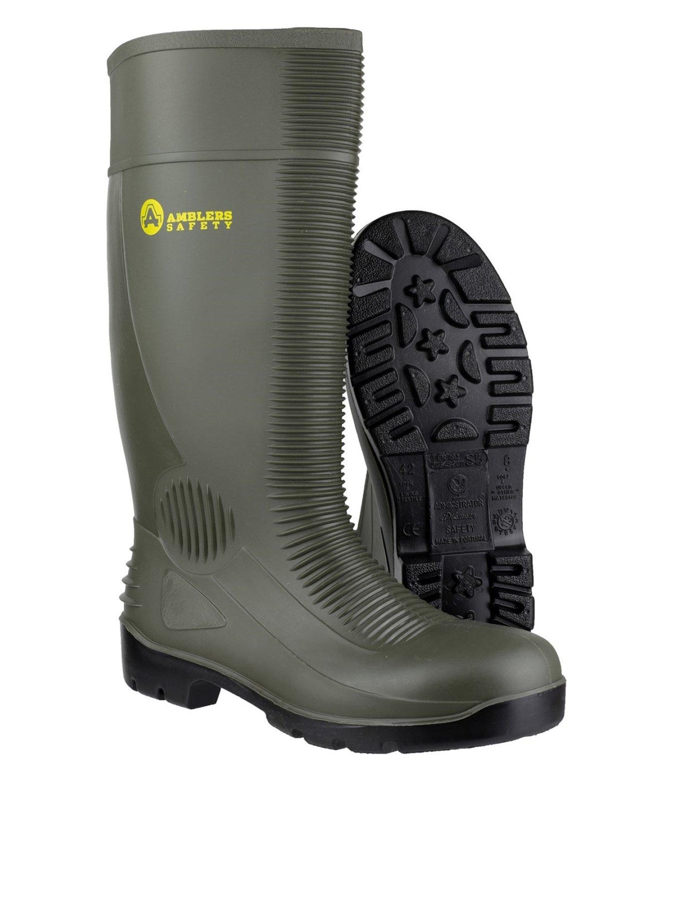 Amblers Men's FS99 Steel-Toe-Cap Safety Wellington Boots - Black