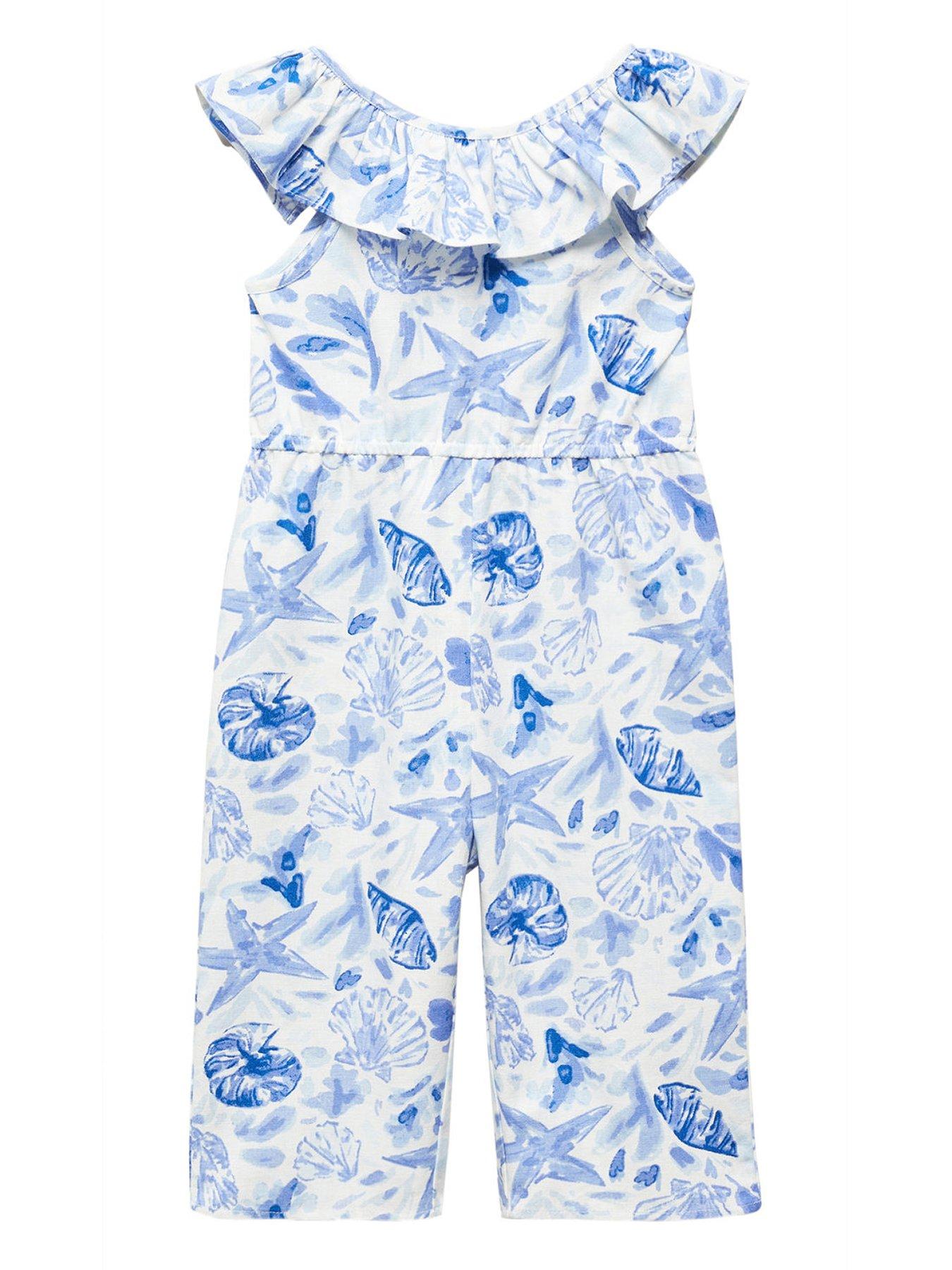 mango-younger-girls-shell-print-jumpsuit-bluefront