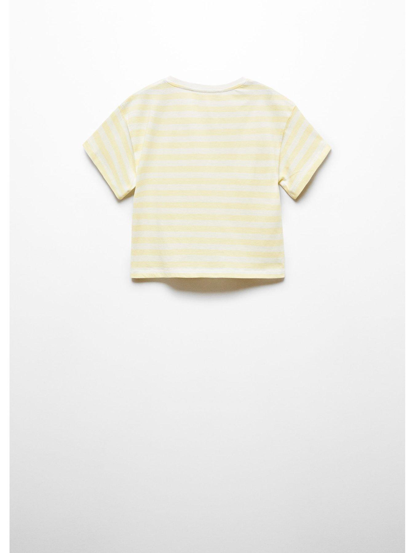 mango-girls-stripe-short-sleeve-tshirt-yellowstillFront