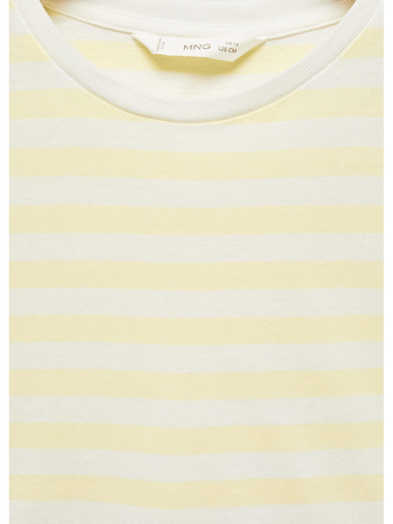 mango-girls-stripe-short-sleeve-tshirt-yellowoutfit