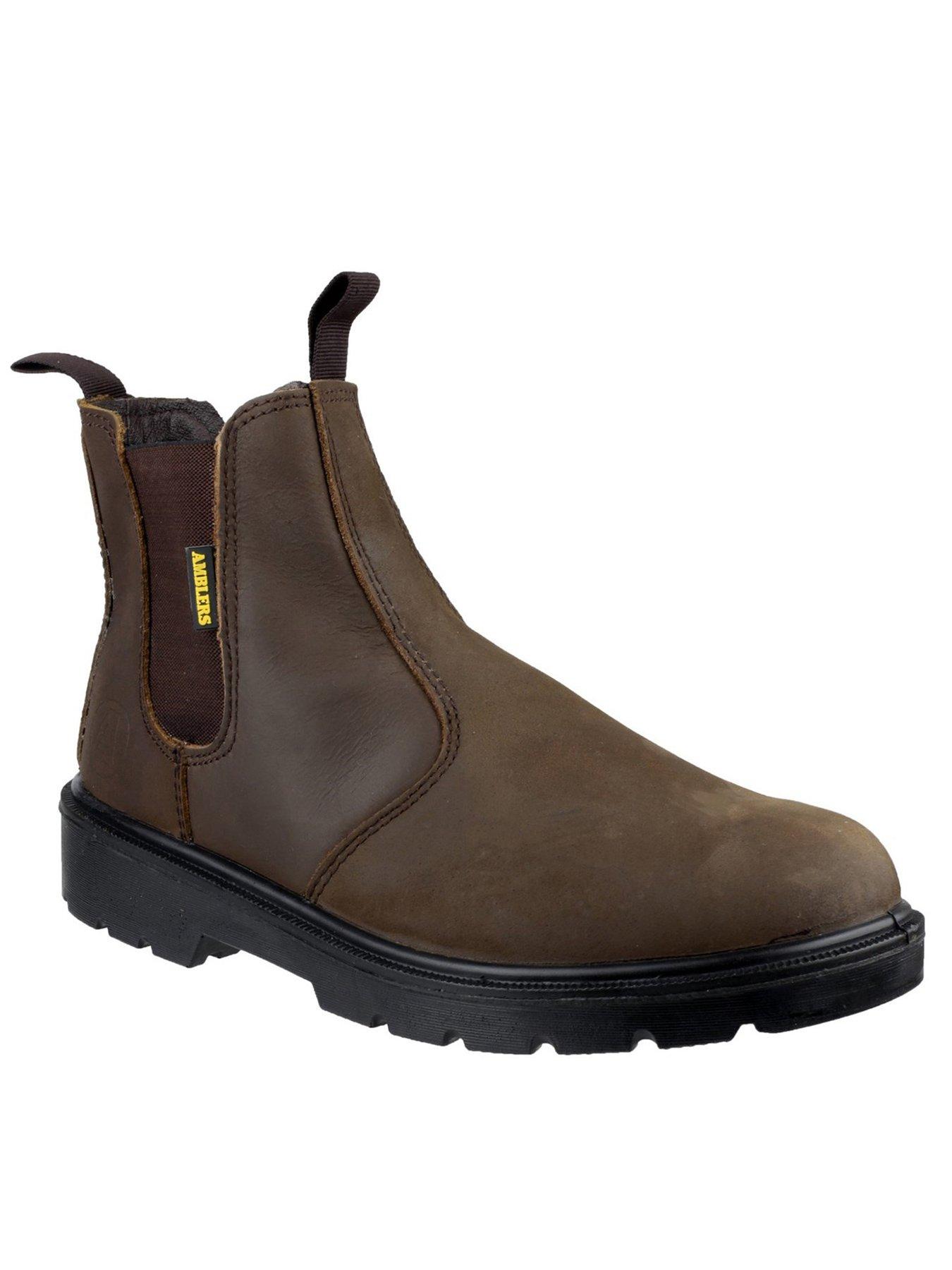 Amblers Mens Safety 128 Brown Greasy Dealer Boots - Brown