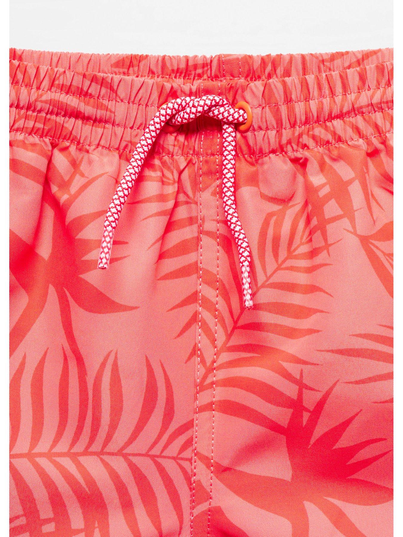 mango-younger-boys-leaf-print-swimming-shorts-bright-reddetail