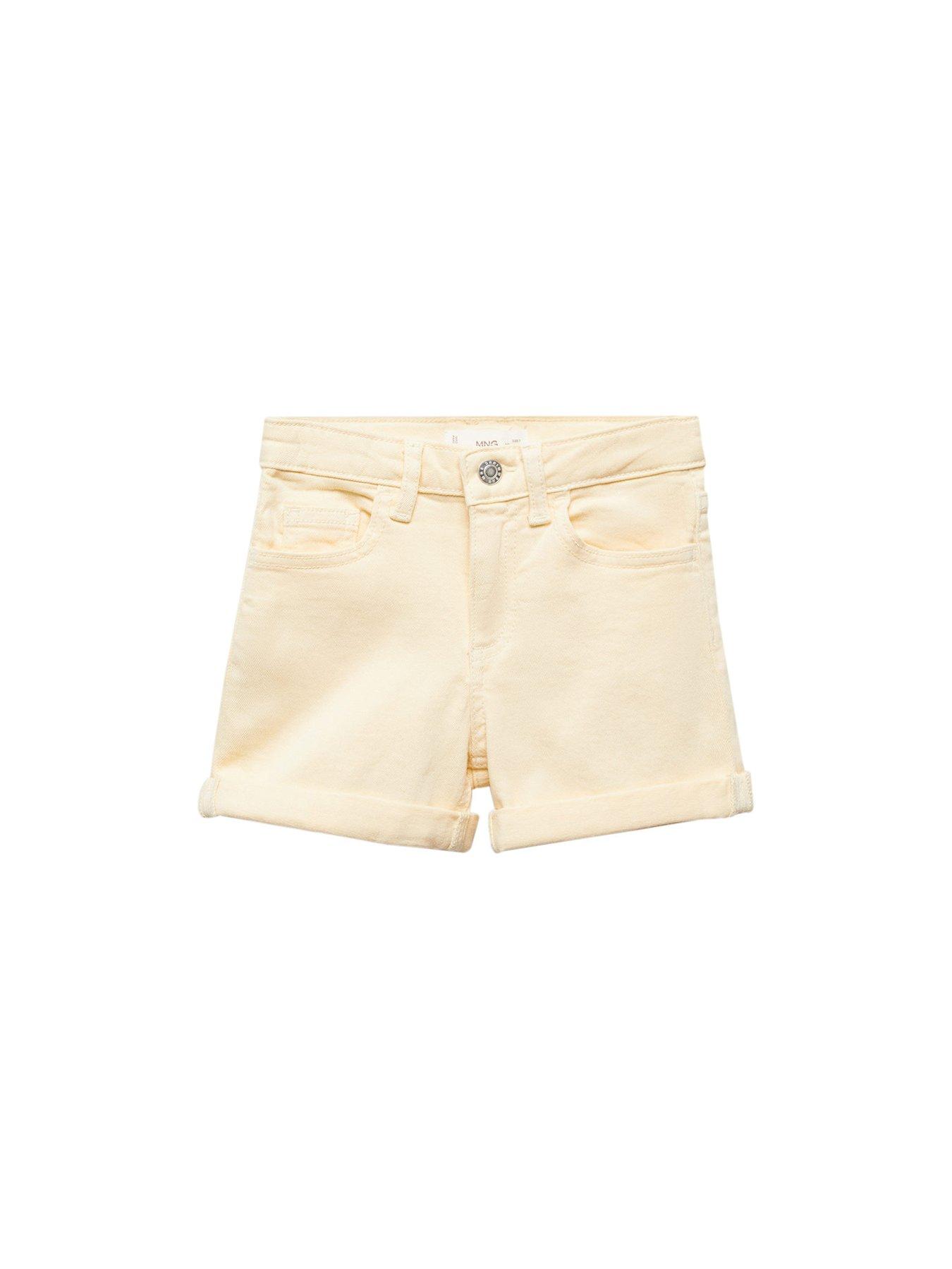 mango-girls-denim-shorts-light-yellowback