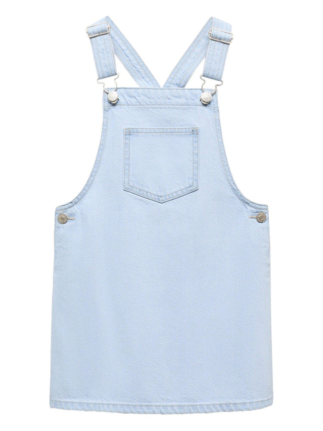 Mango Girls Denim Dungaree Dress Light Blue Very Ireland