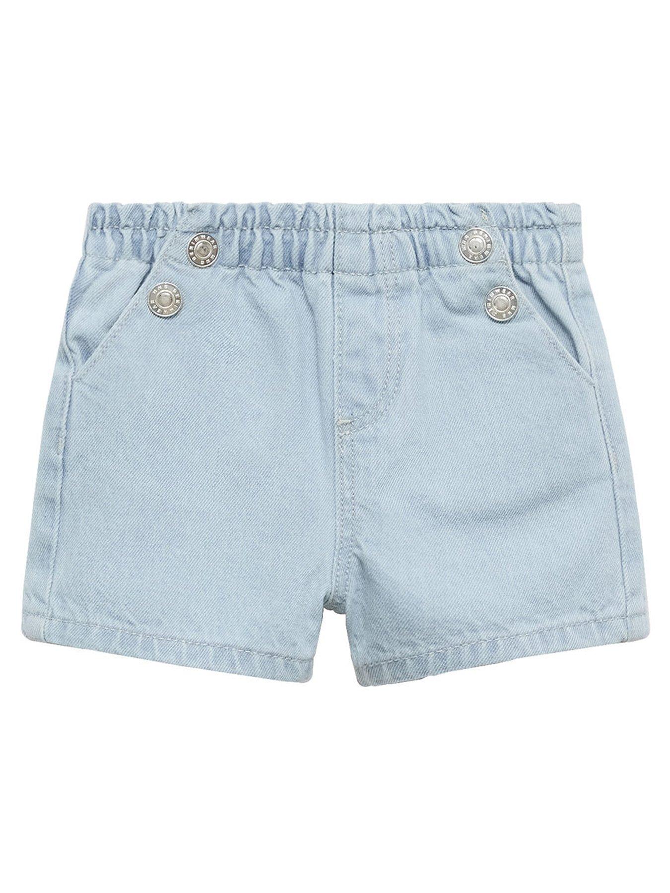 mango-younger-girls-button-detail-pull-on-denim-shorts-blue