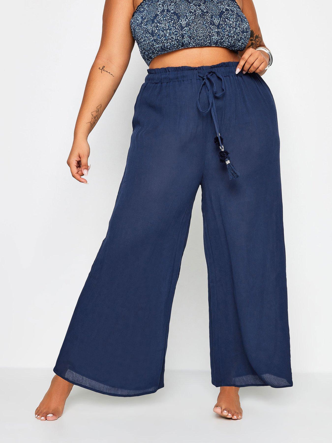 yours-curve-navy-blue-tassel-trouser