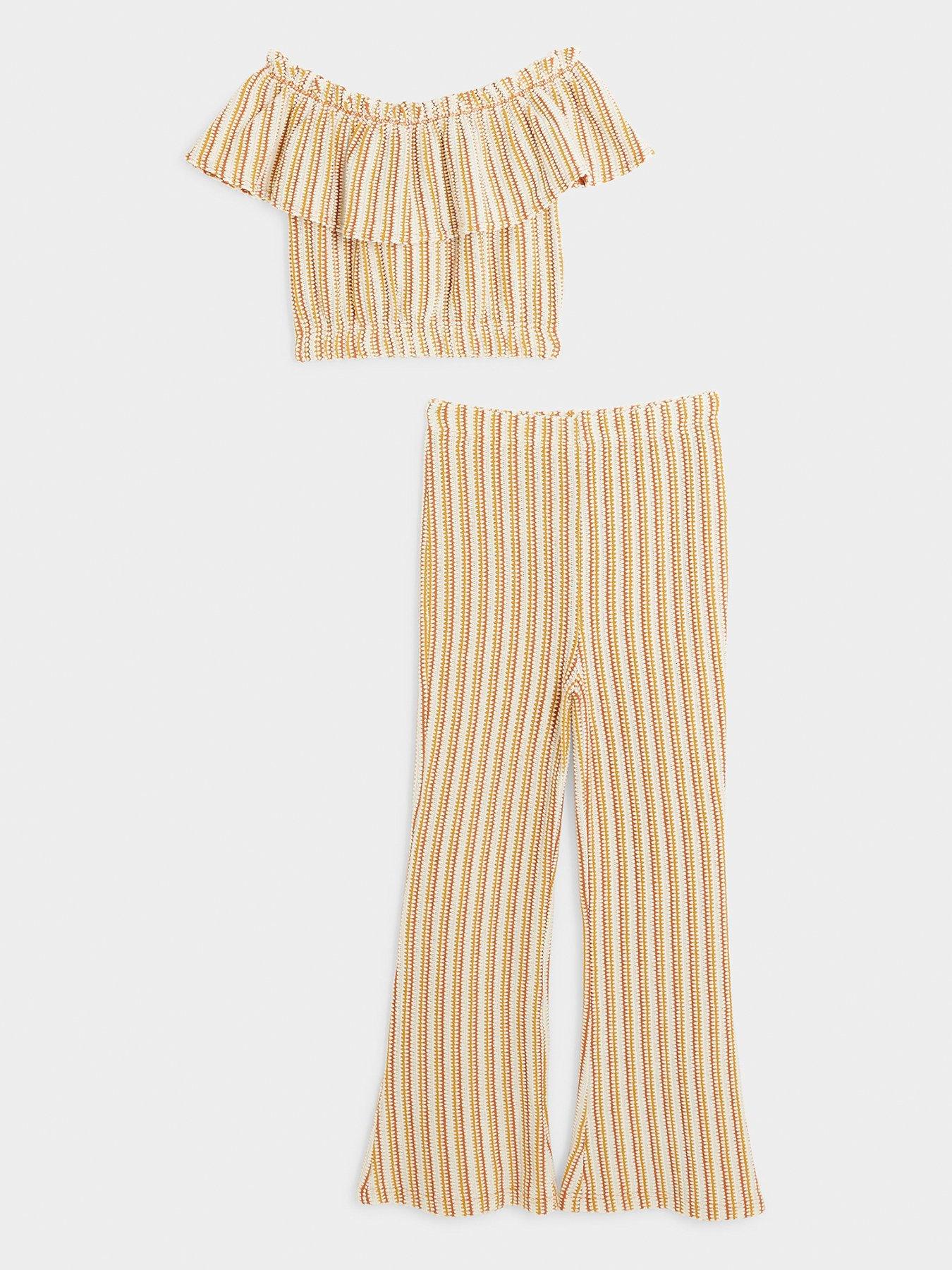 river-island-girls-knit-stripe-bardot-top-set-beigeback