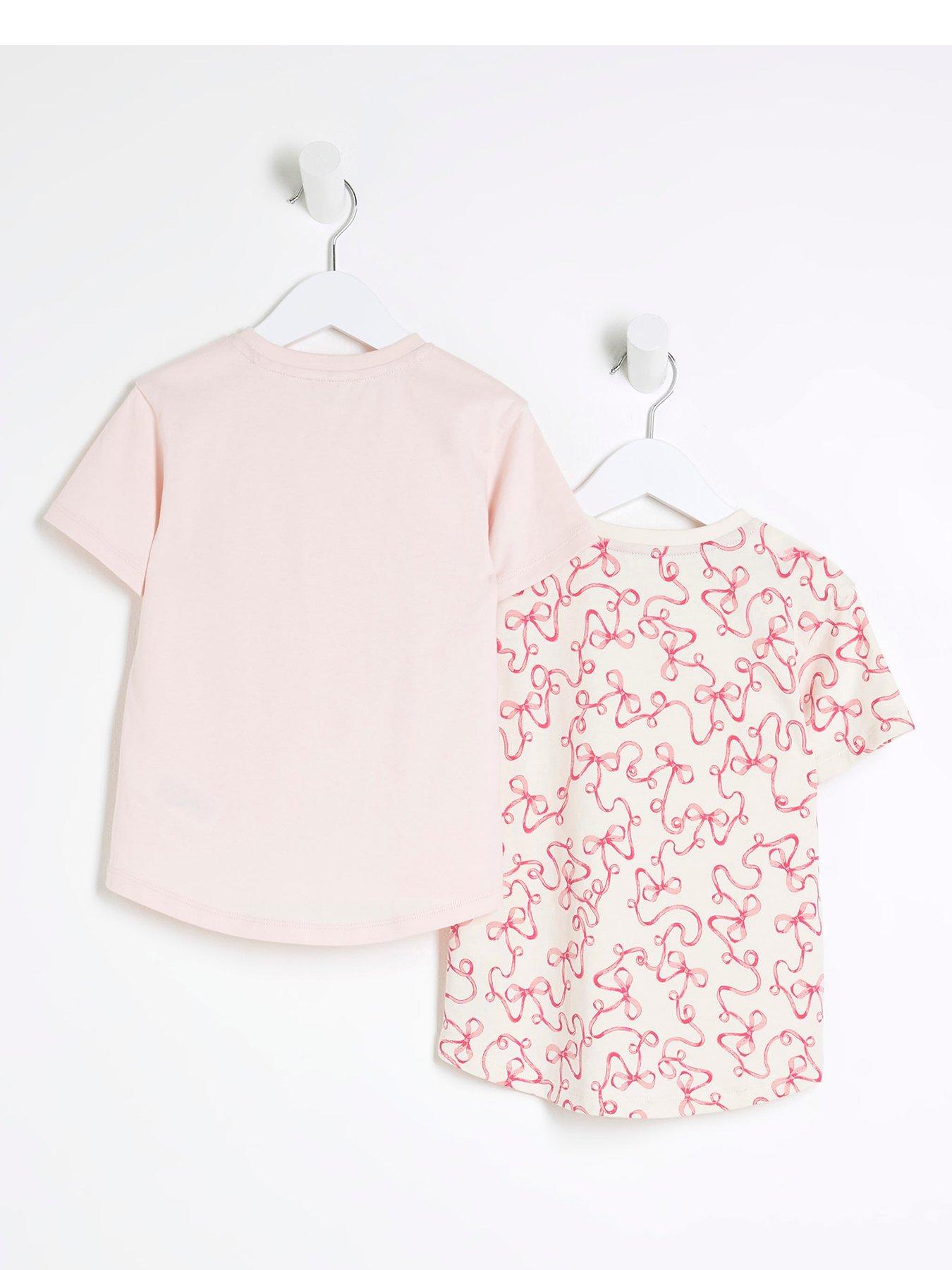 river-island-mini-mini-girls-bow-t-shirt-2-pack-pinkback