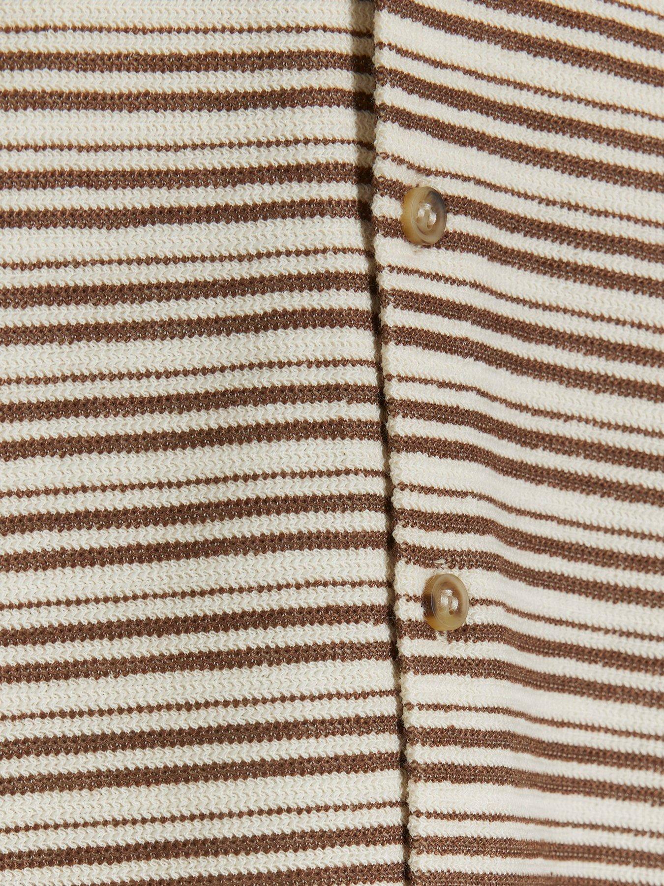 river-island-mini-mini-boys-textured-stripe-polo-set-creamdetail