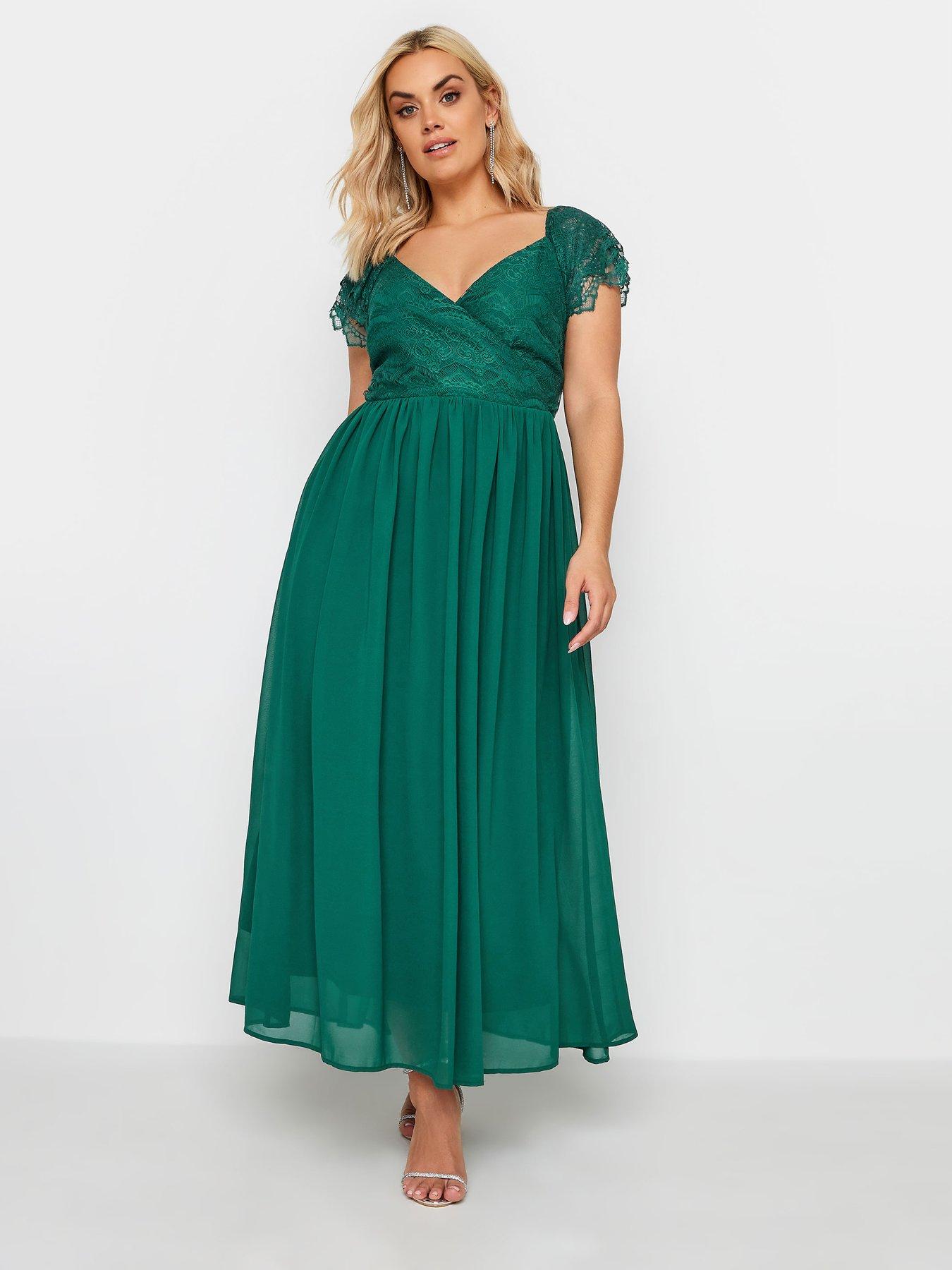 Yours Curve Lace Wrap Maxi Dress