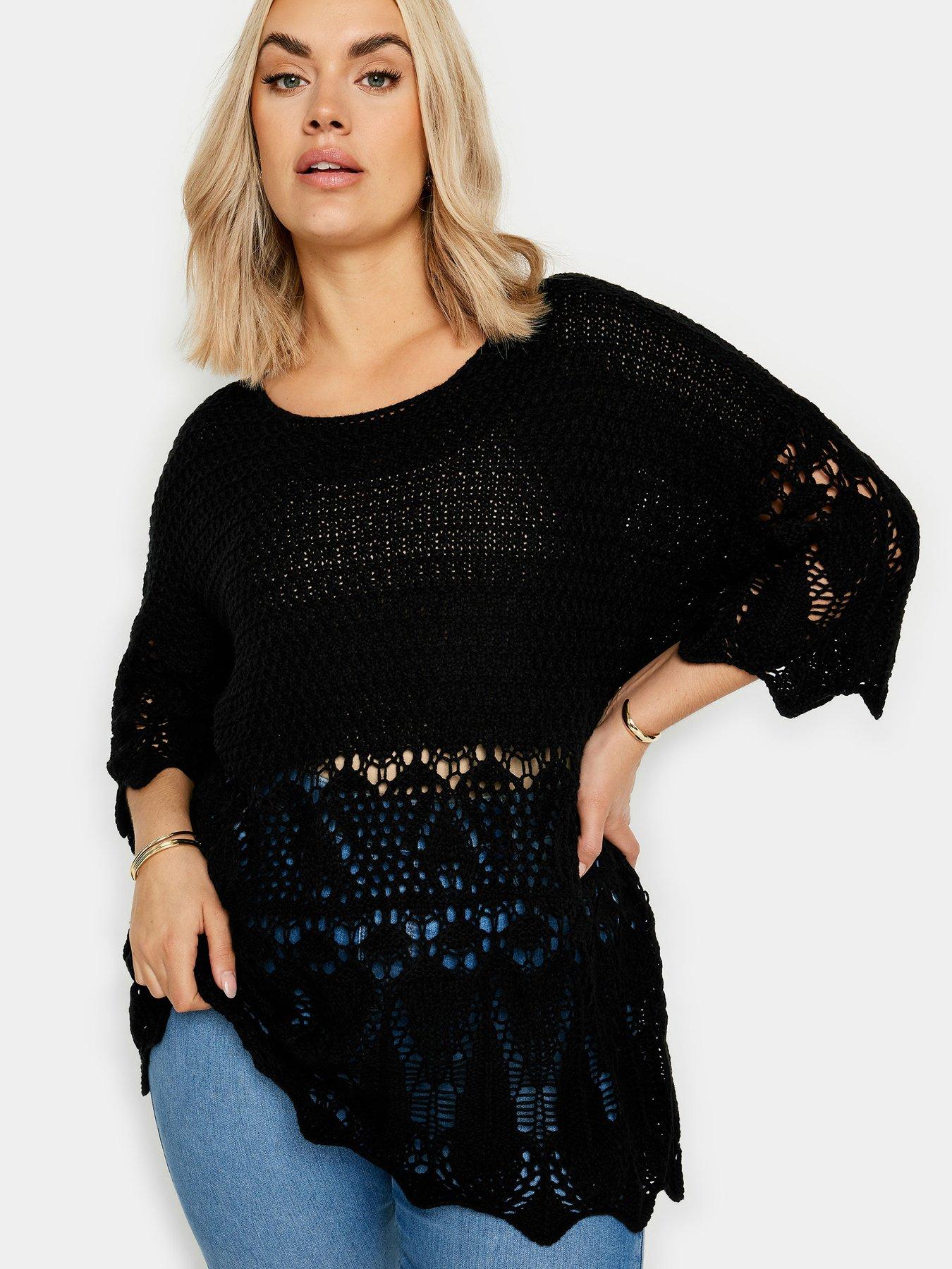 yours-curve-crochet-tunic-solid-blackoutfit