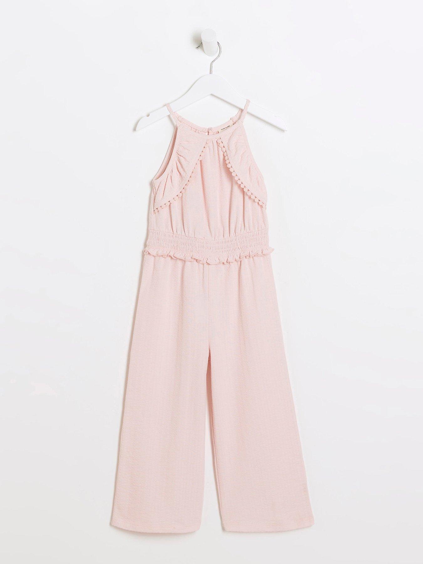 river-island-mini-mini-girls-broderie-trim-frill-jumpsuit-pinkfront