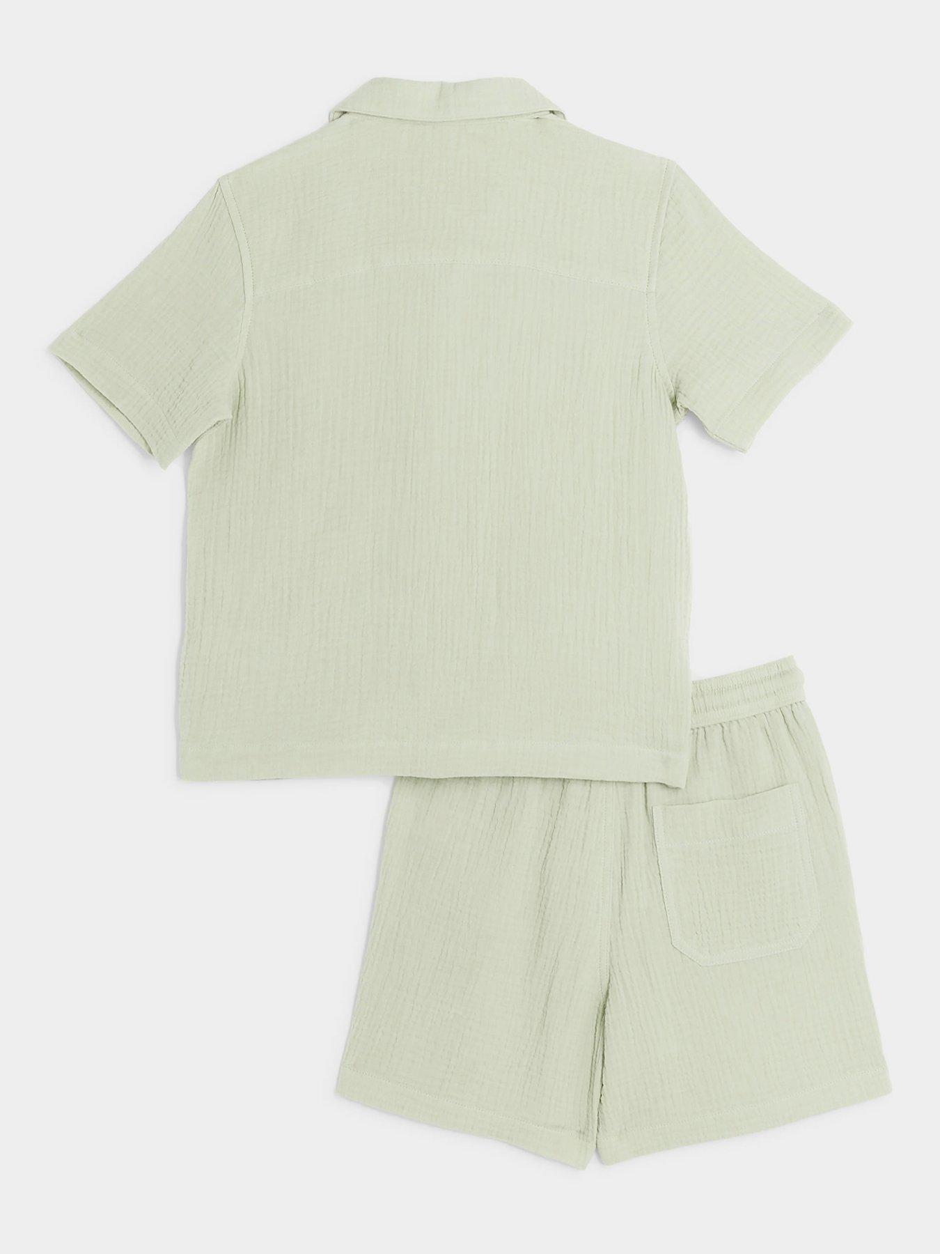 river-island-boys-cheesecloth-shirt-set-greenstillFront