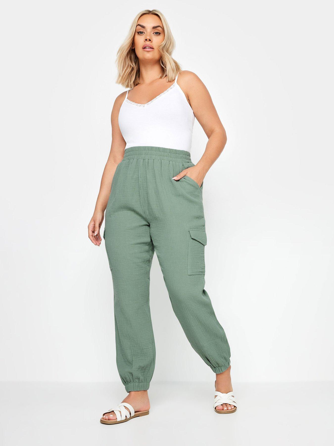 yours-curve-cheesecloth-cuffed-jogger-sageback