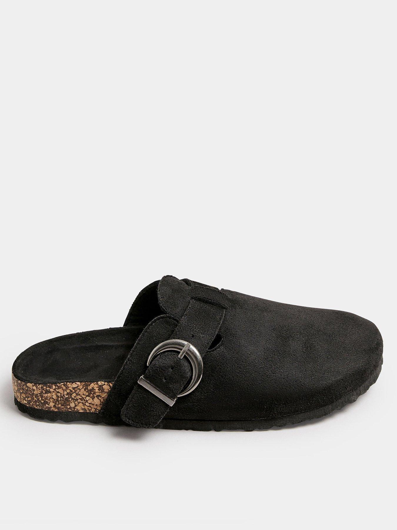 yours-extra-wide-fit-footbed-clog-micro-blackfront