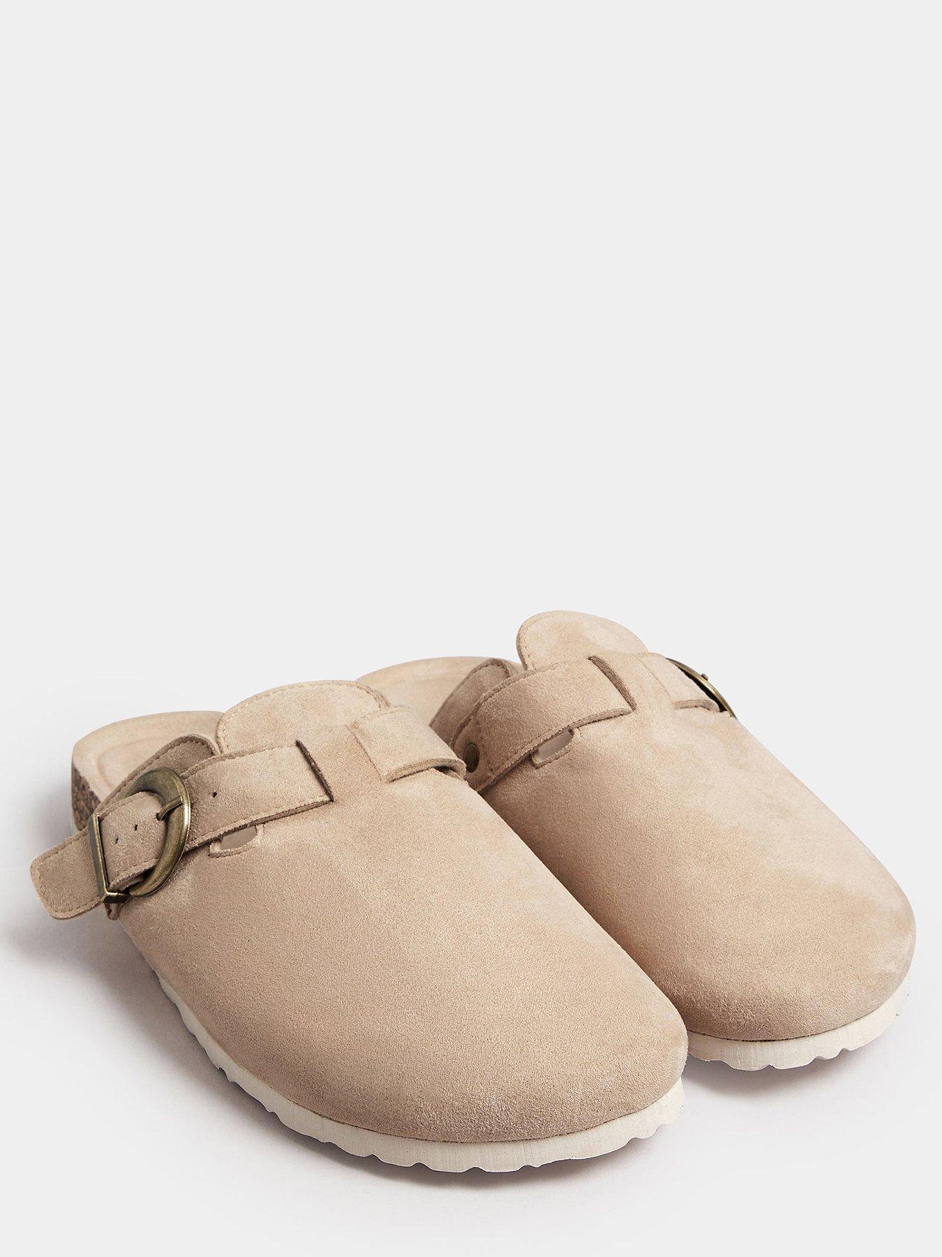 yours-extra-wide-fit-footbed-clog-micro-taupe-naturalstillFront