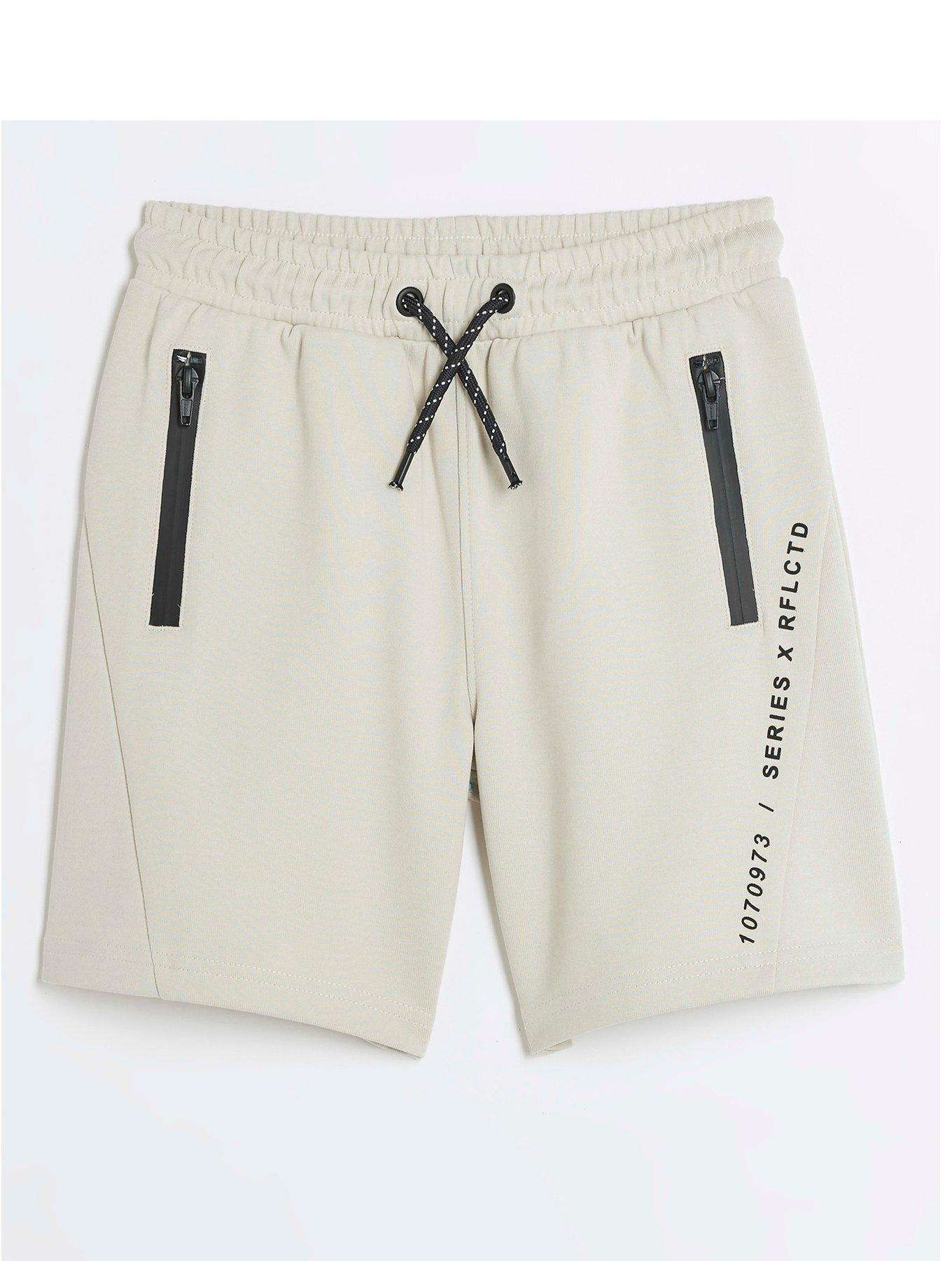 river-island-boys-tech-shorts-cream