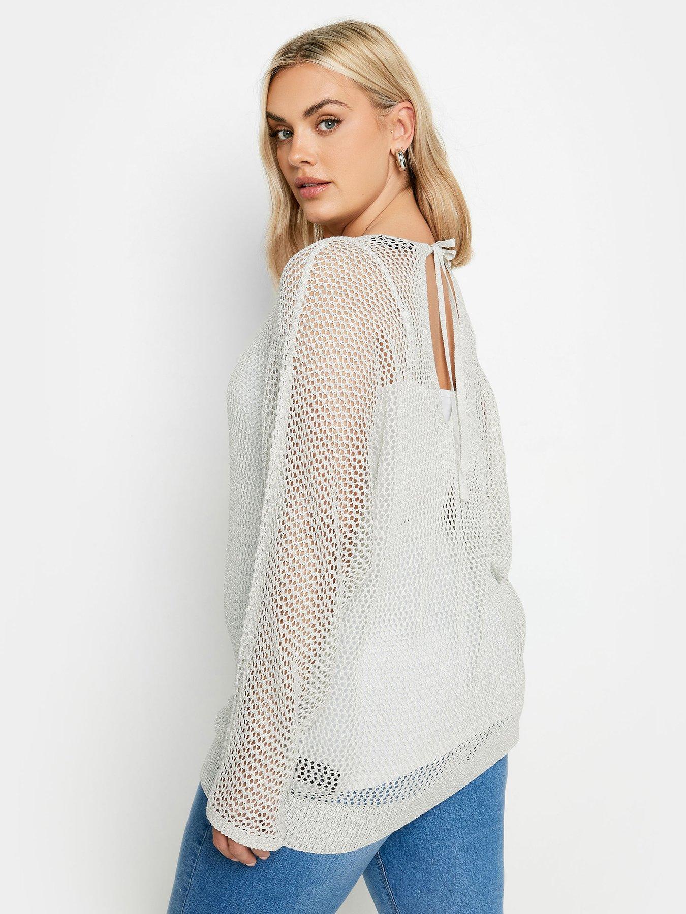 yours-curve-open-back-batwing-jumper-greystillFront