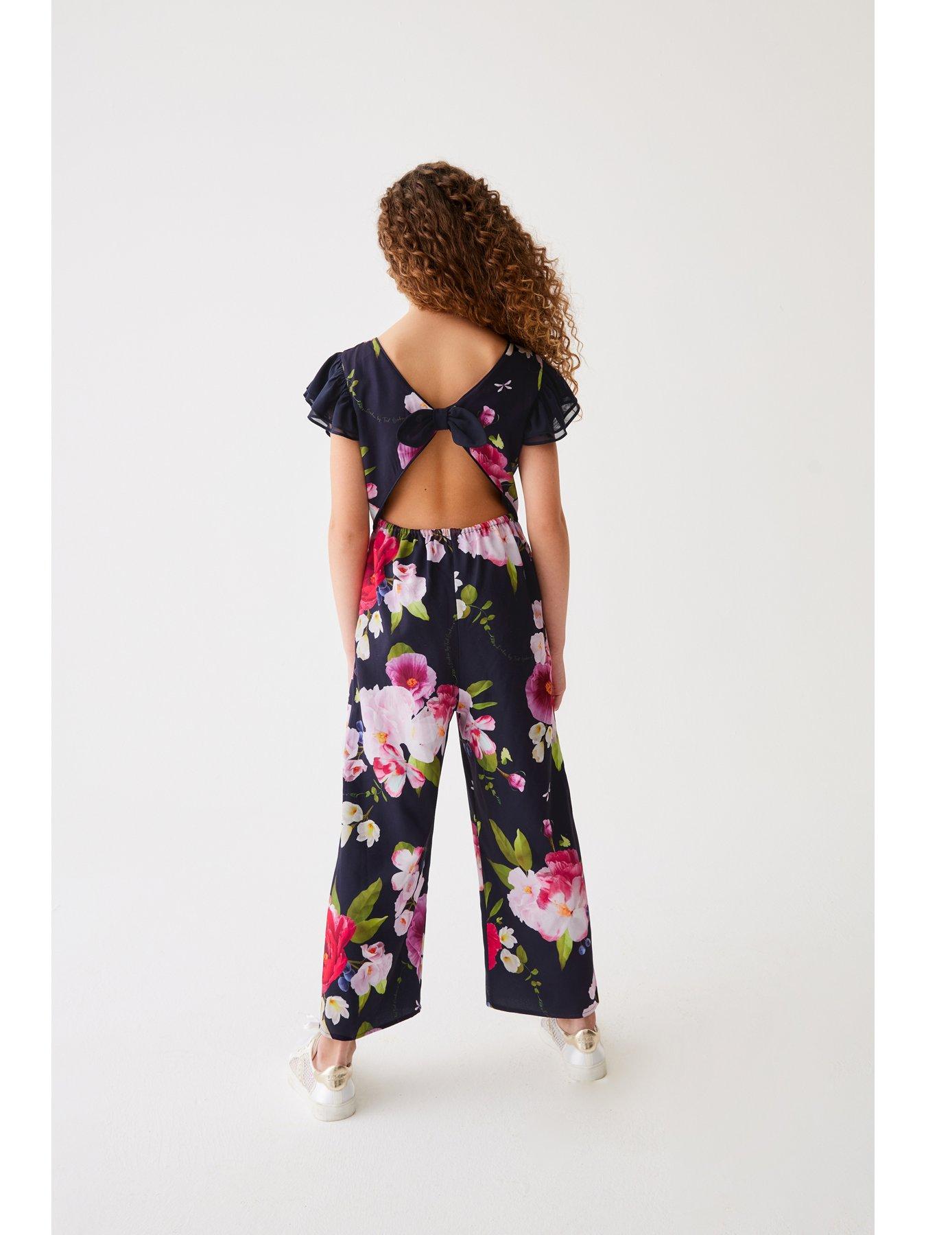 Older Girls Paper Floral Jumpsuit