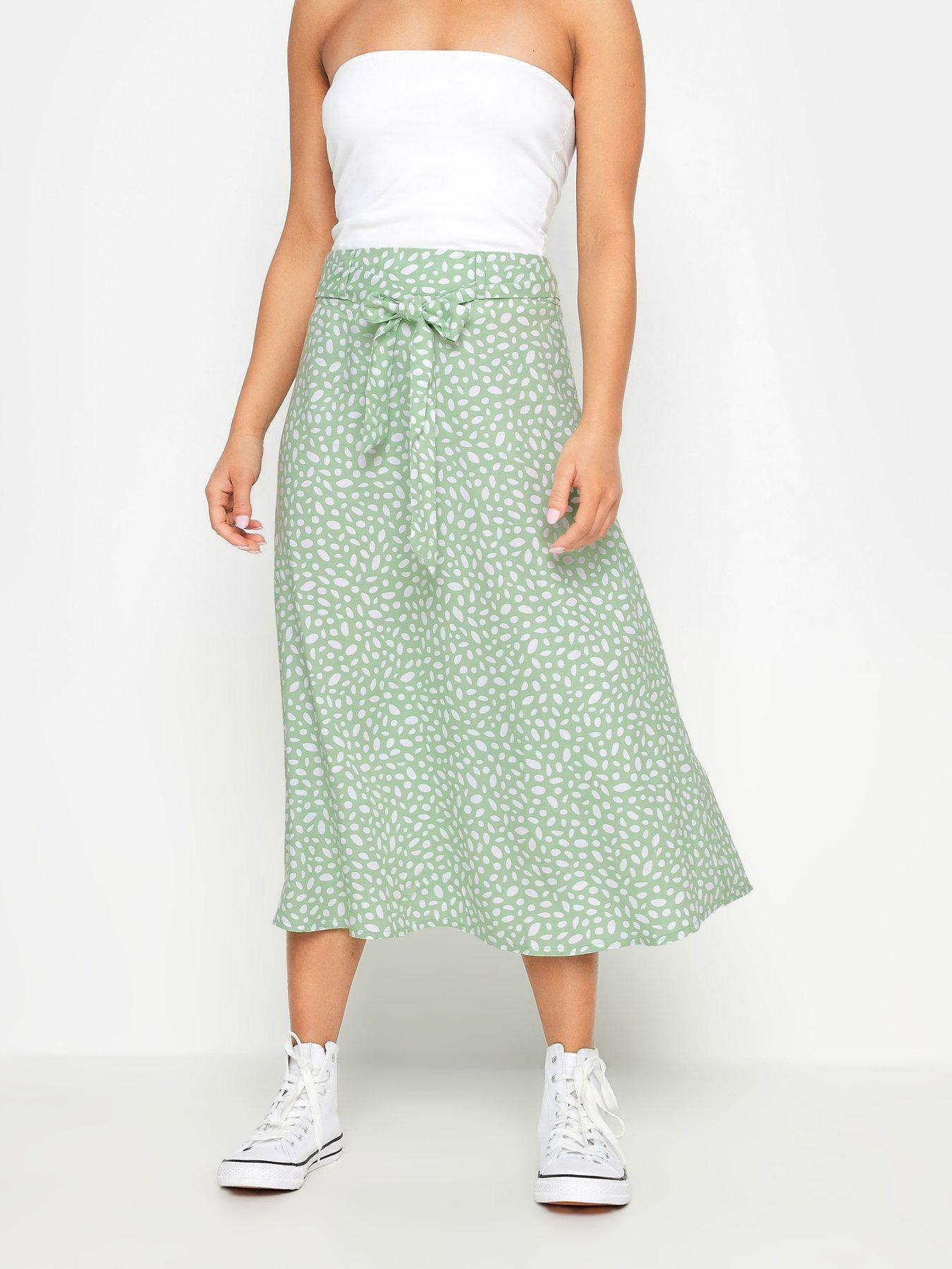 pixiegirl-petite-sage-spot-marking-belted-midi-skirt