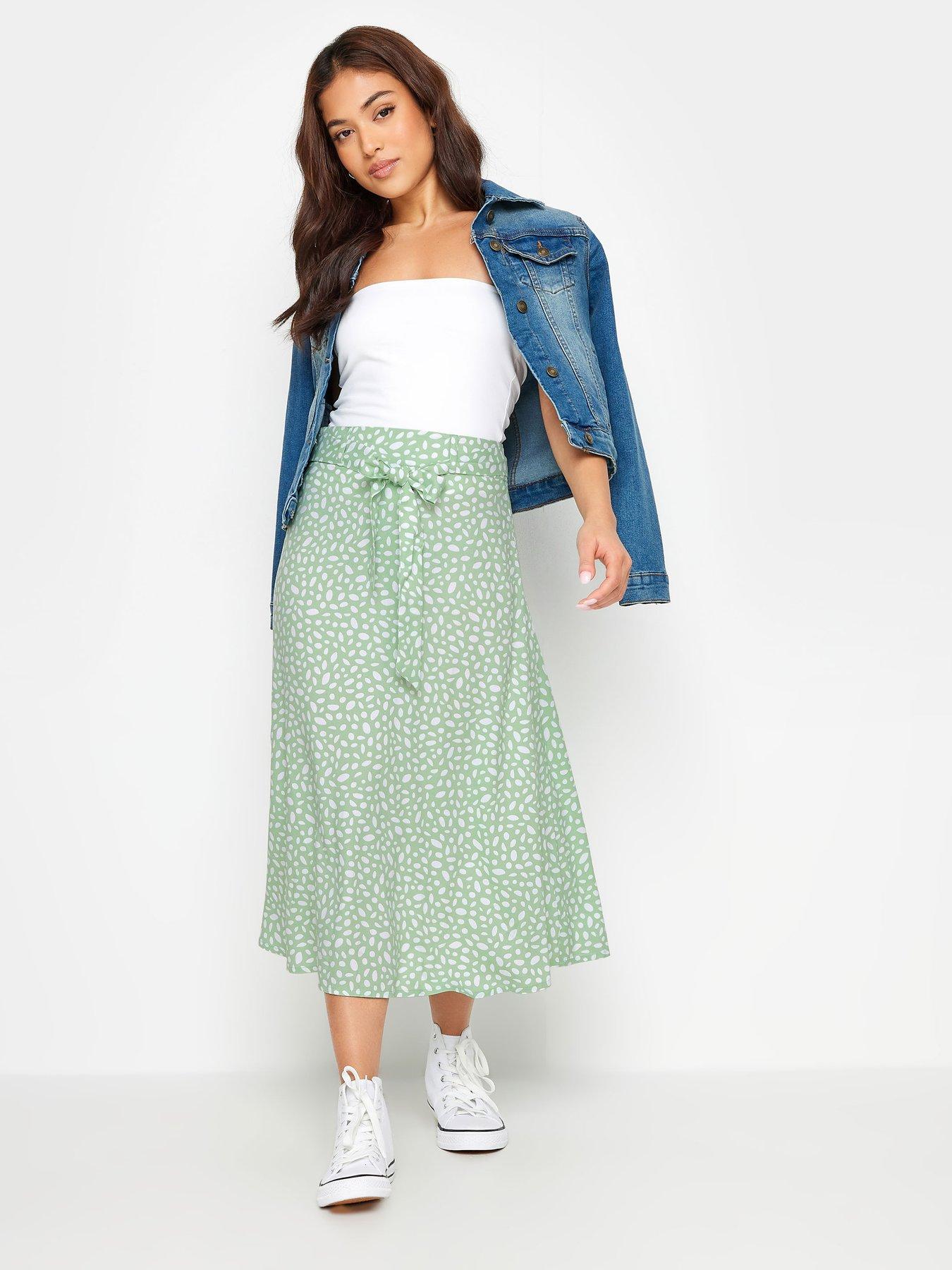 pixiegirl-petite-sage-spot-marking-belted-midi-skirtback