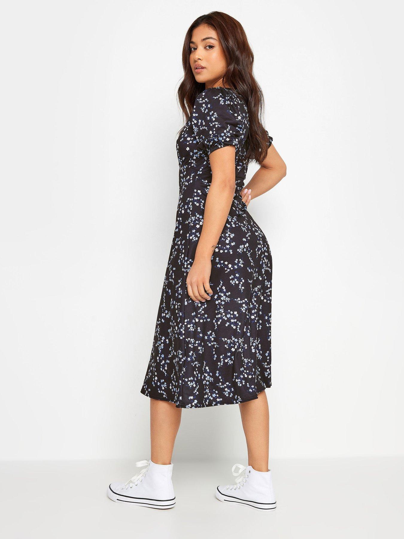 pixiegirl-petite-blue-ditsy-midi-tea-dressstillFront