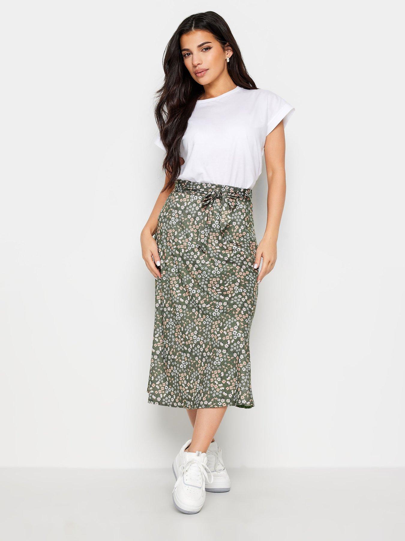 pixiegirl-petite-sage-ditsy-belted-midi-skirtback