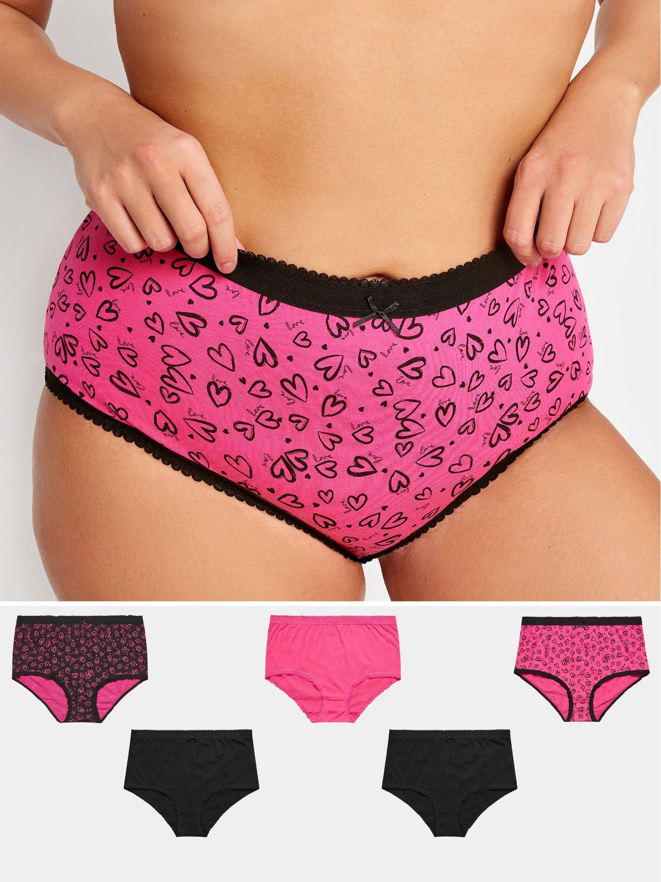 yours-curve-5-pack-love-hearts-briefs-pink