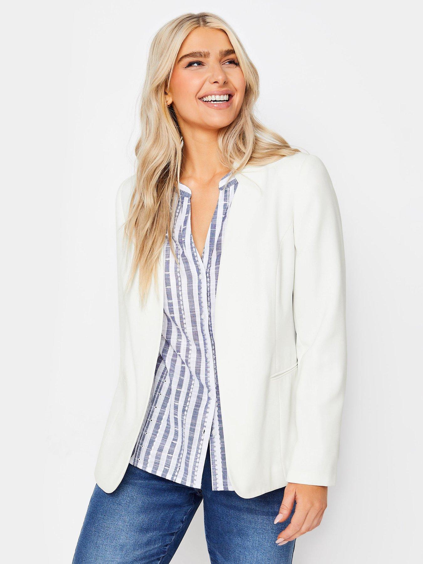 mco-collarless-fitted-blazer-white